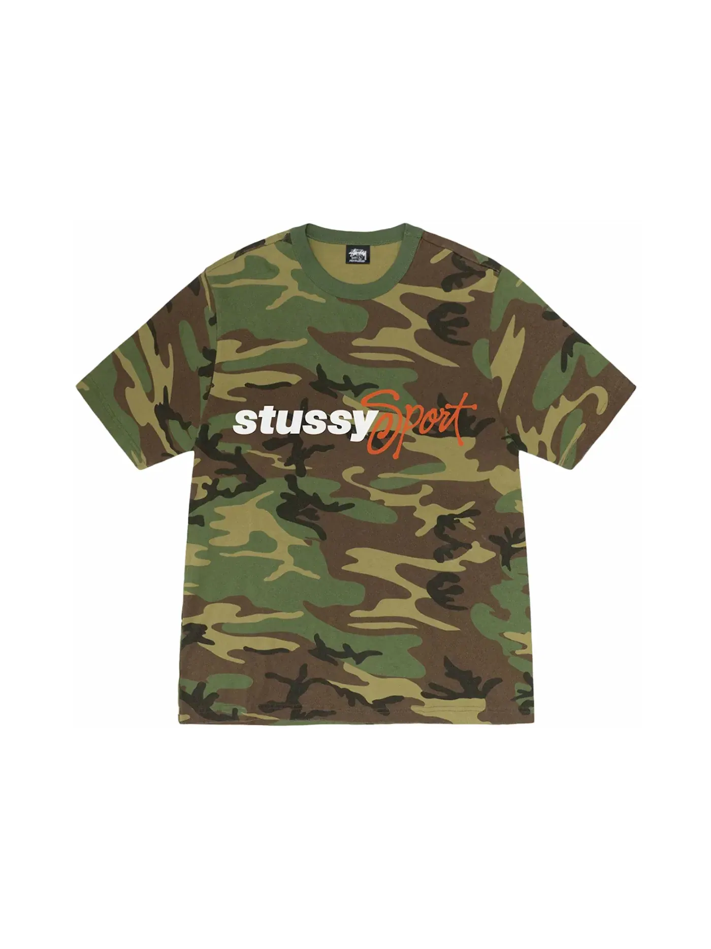 Мужская футболка с принтом Stussy Sport Script Tee — изображение 1 из 1, камуфляж