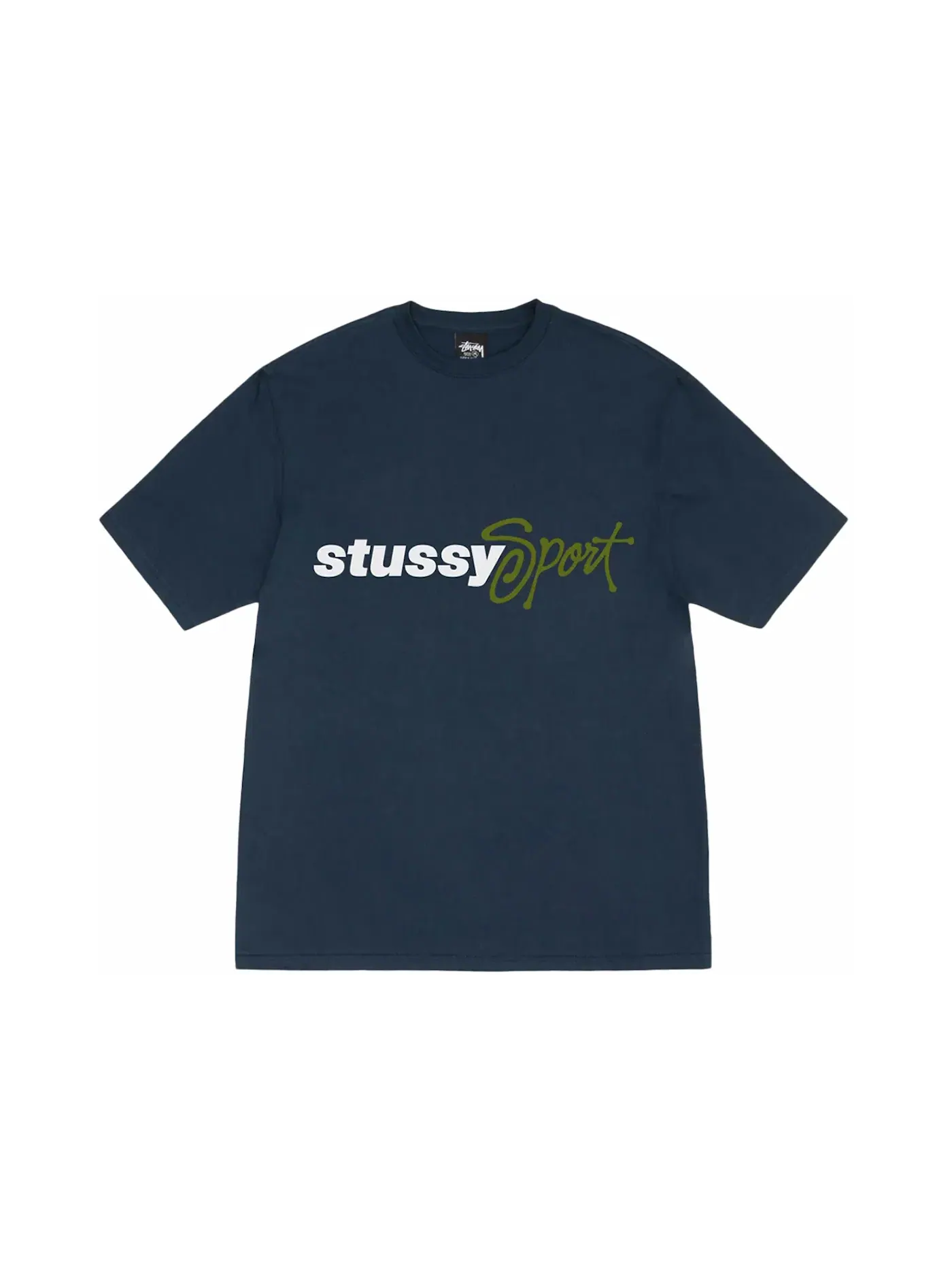Мужская футболка с длинным рукавом Stussy Sport Script Tee — изображение 1 из 1, темно-синий