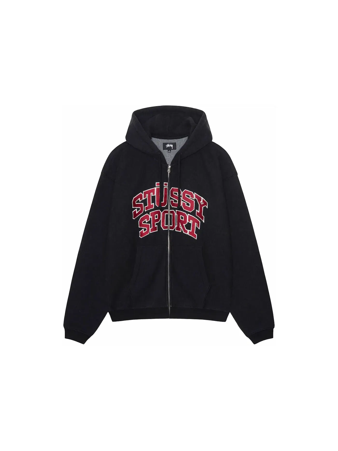 Мужская худи с принтом Stussy — изображение 1 из 2, черный