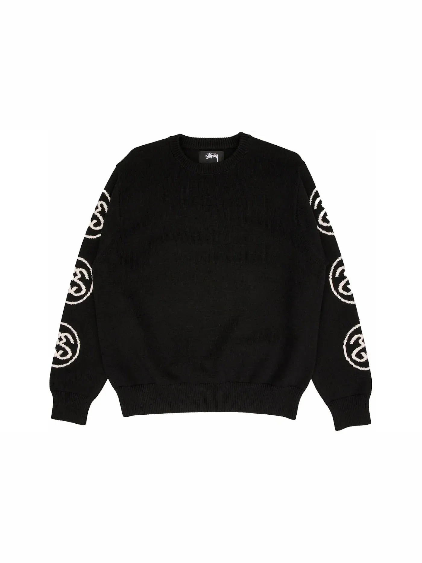 Мужской свитер с логотипом Stussy — изображение 1 из 2, черный