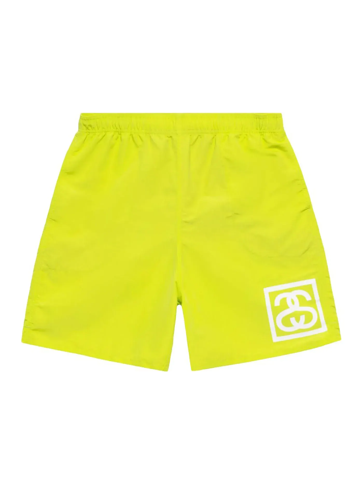 Мужские шорты с принтом Stussy Short — изображение 1 из 2, лаймовый