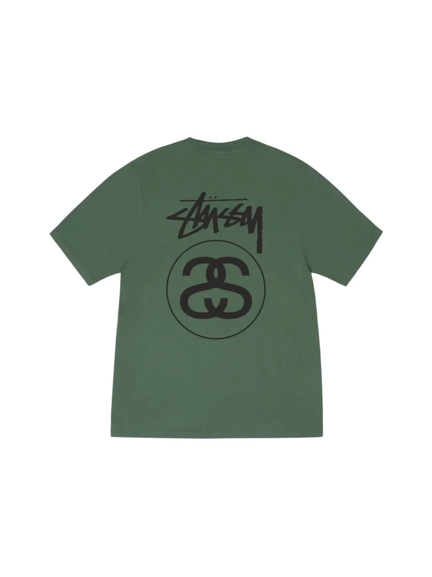 Мужская футболка с пигментным крашением Stussy Tee — изображение 1 из 2, папоротник