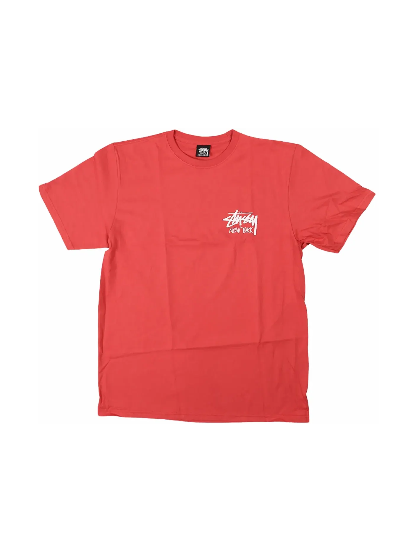 Мужская футболка с принтом Stussy Stock New York Tee — изображение 2 из 2, коричневый