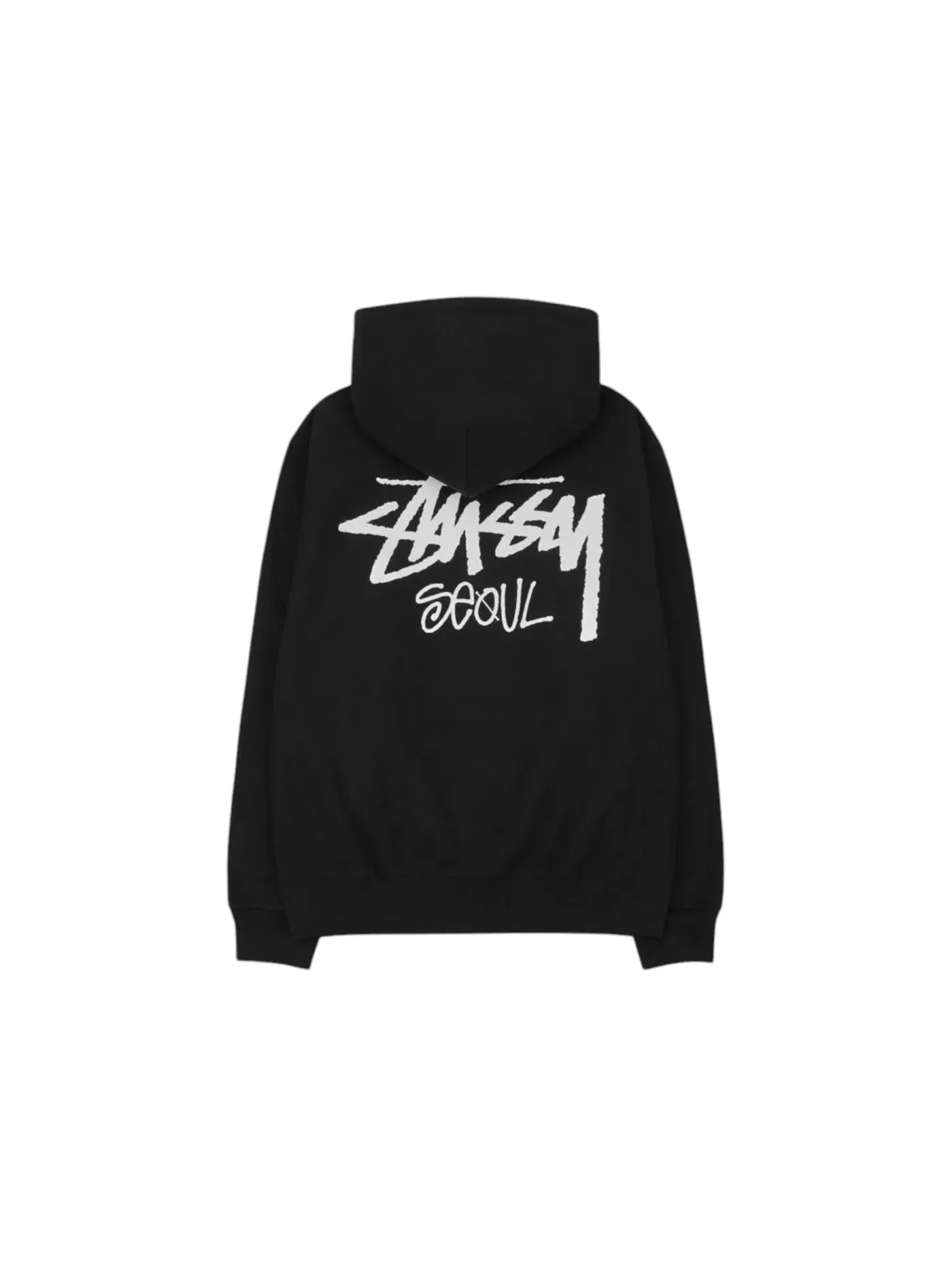 Мужская худи с принтом Stussy — изображение 1 из 2, черный