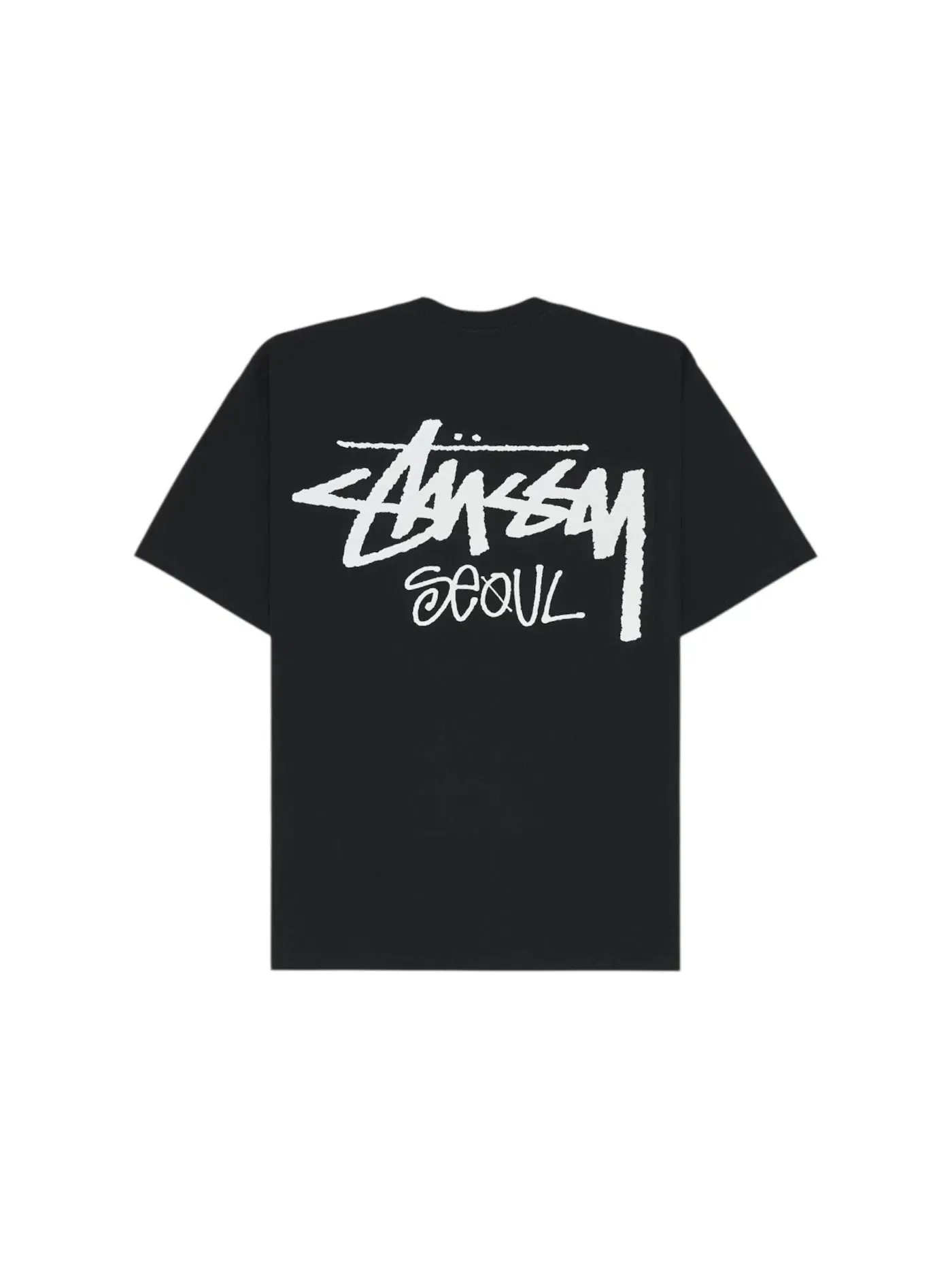 Мужская футболка с принтом Stussy T-shirt — изображение 1 из 2, черный