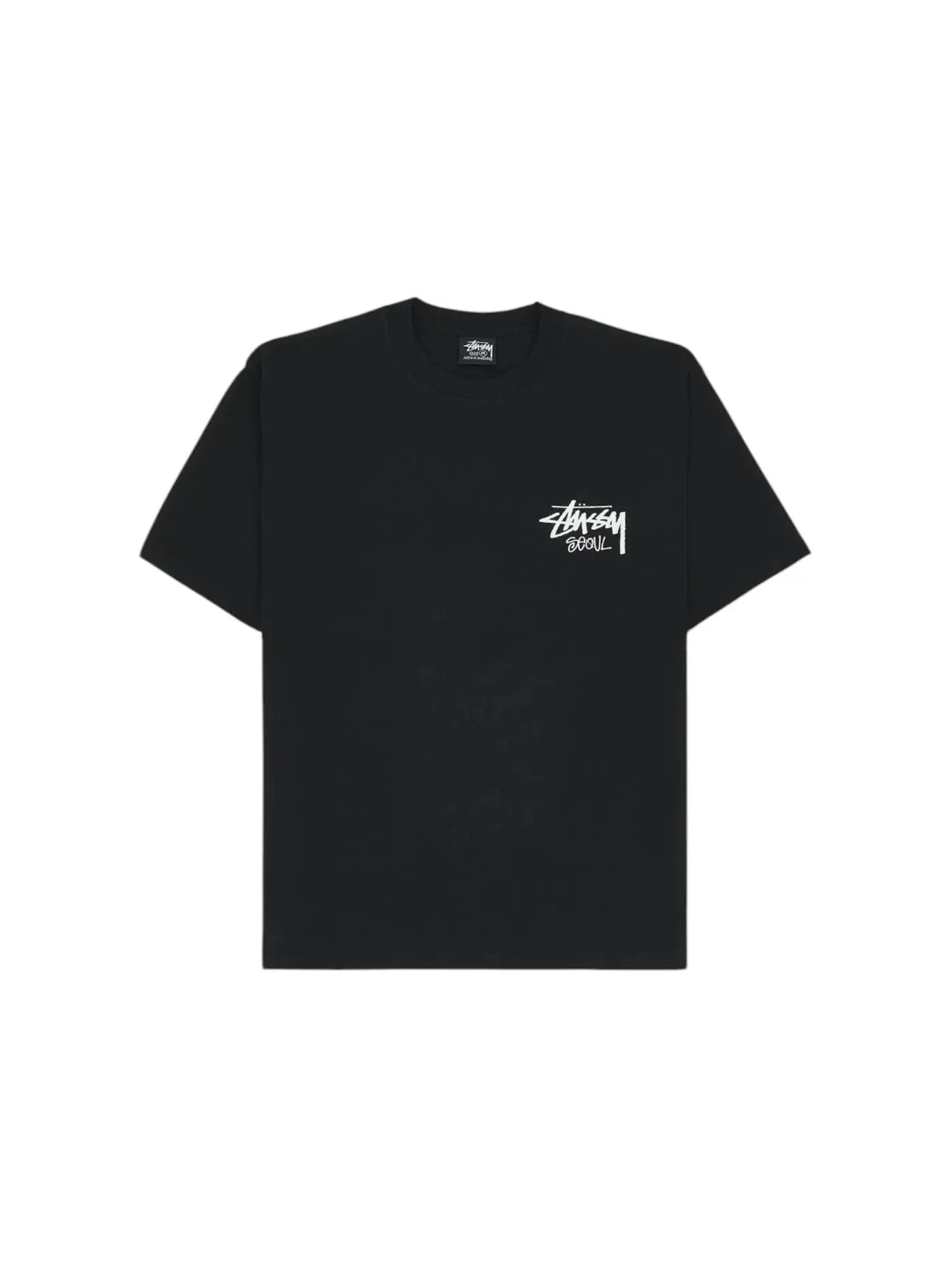 Мужская футболка с принтом Stussy T-shirt — изображение 2 из 2, черный