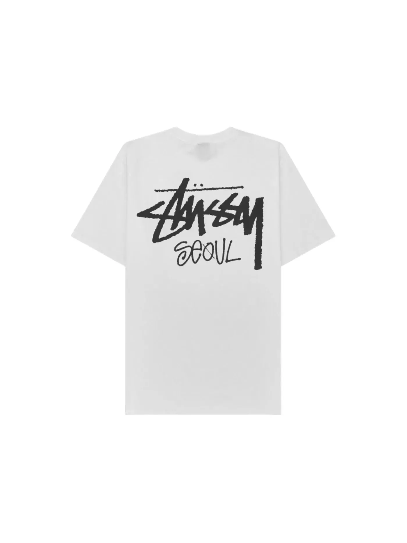 Мужская футболка с принтом Stussy Stock Seoul Exclusive — изображение 1 из 2, белый