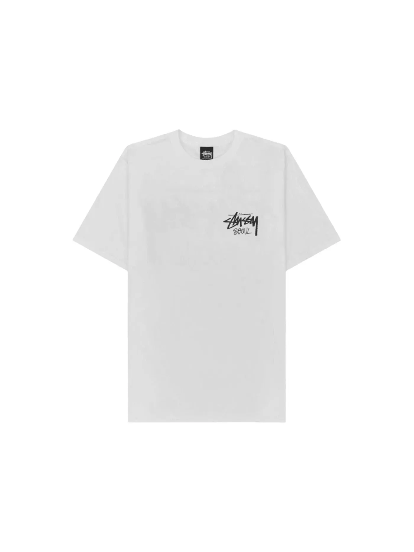 Мужская футболка с принтом Stussy Stock Seoul Exclusive — изображение 2 из 2, белый