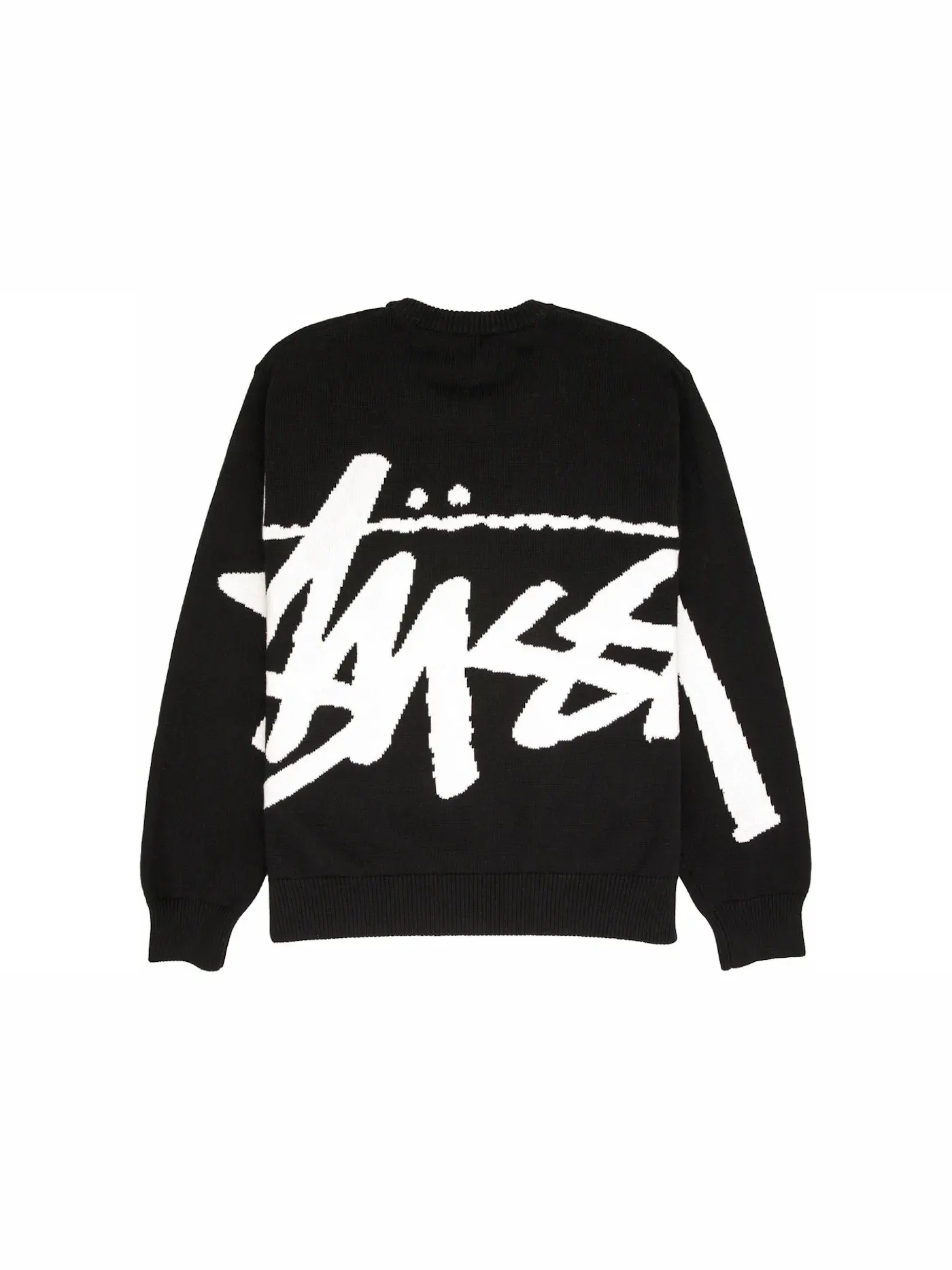 Мужской свитер с принтом Stussy Sweater — изображение 2 из 2, черный
