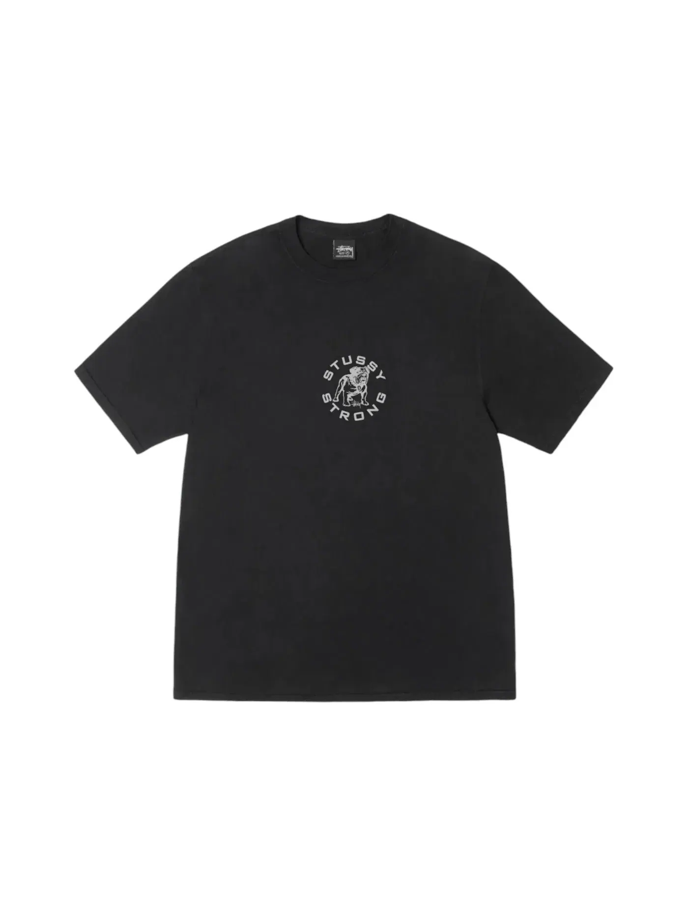 Мужская футболка с пигментным окрашиванием Stussy Strong Mac Tee — изображение 1 из 1, черный