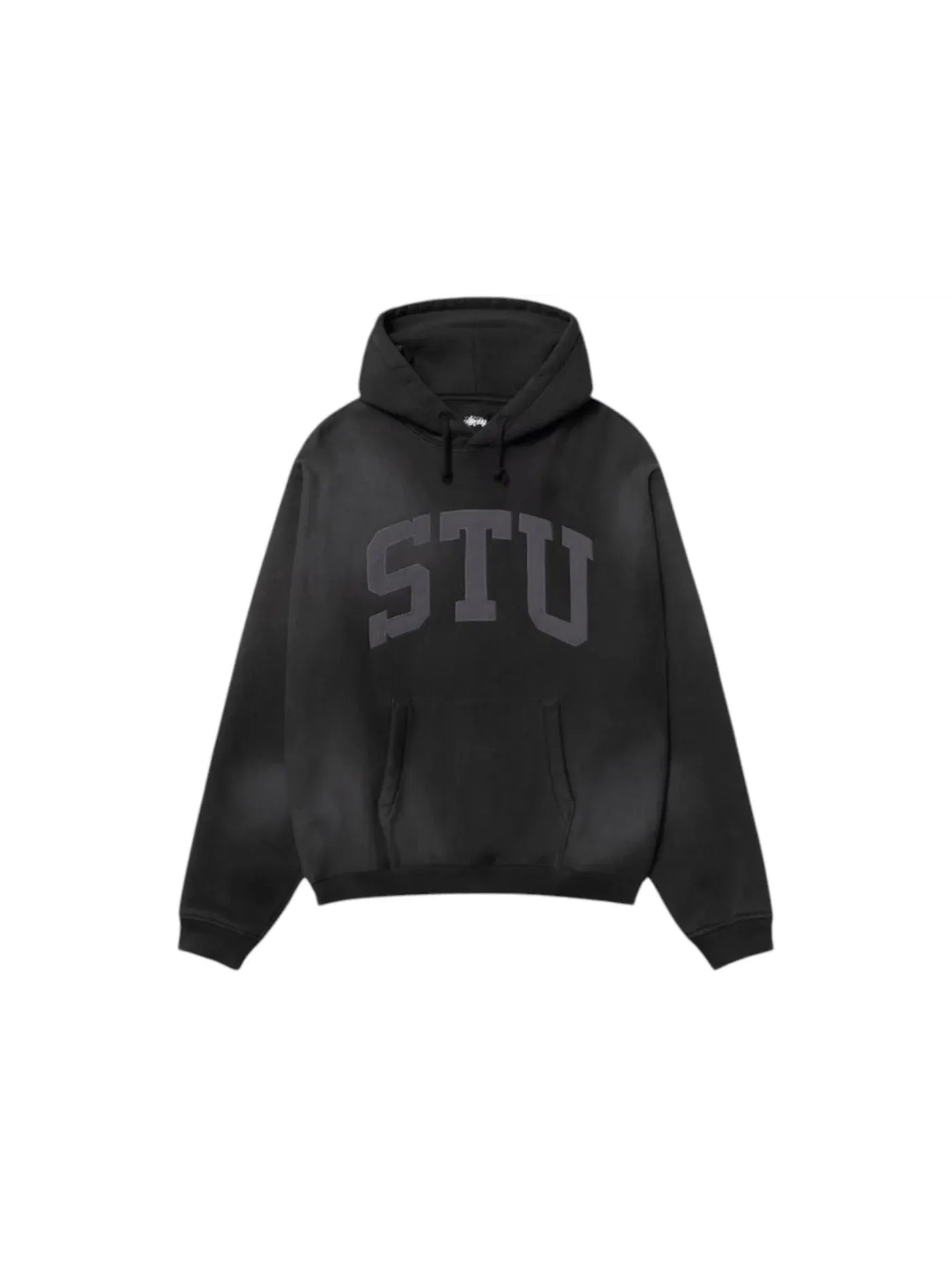 Мужская худи с принтом Stu Applique Stussy — изображение 1 из 1, черный