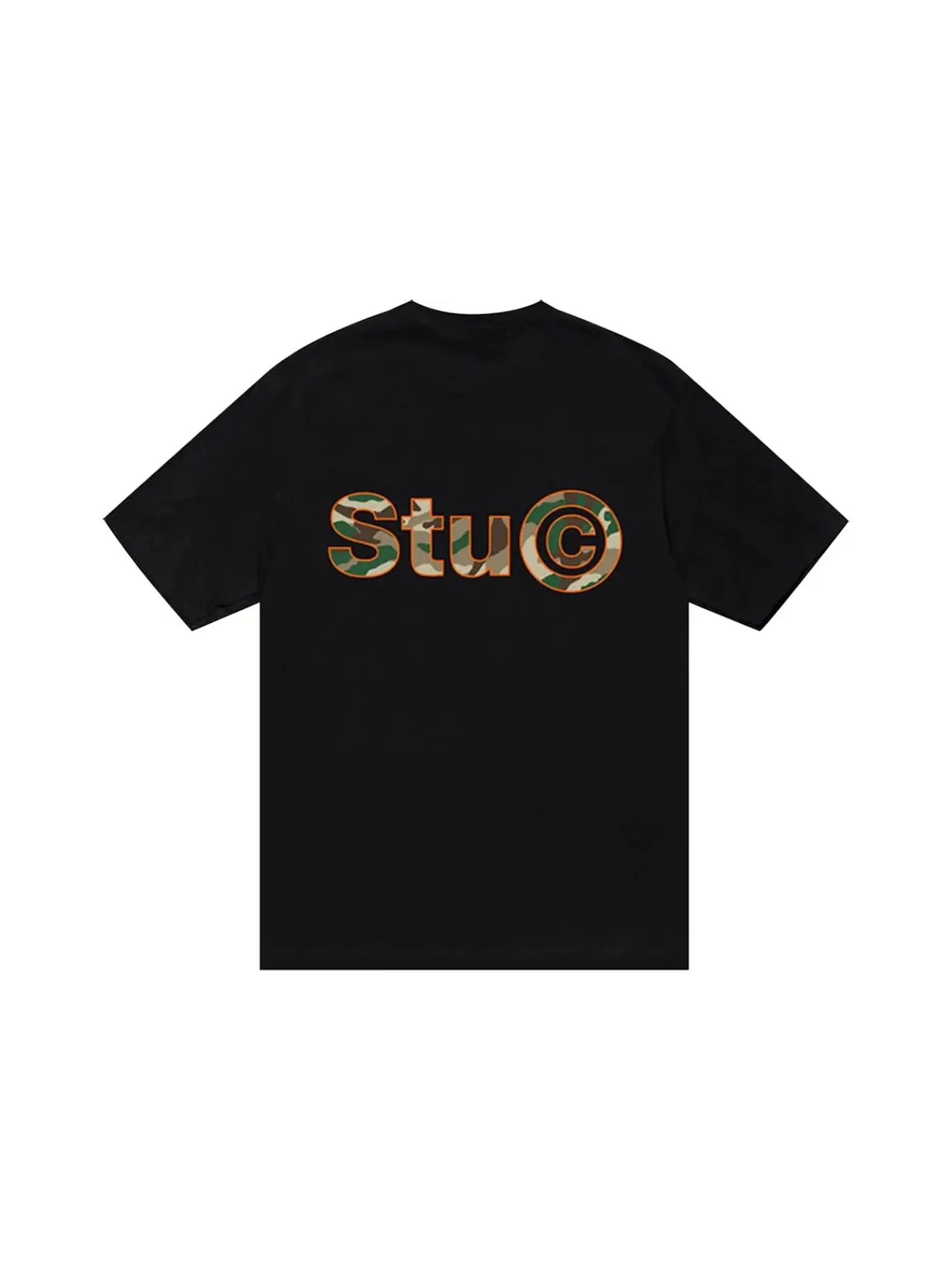 Мужская футболка с принтом Stu C. Camo Tee Stussy — изображение 2 из 2, черный