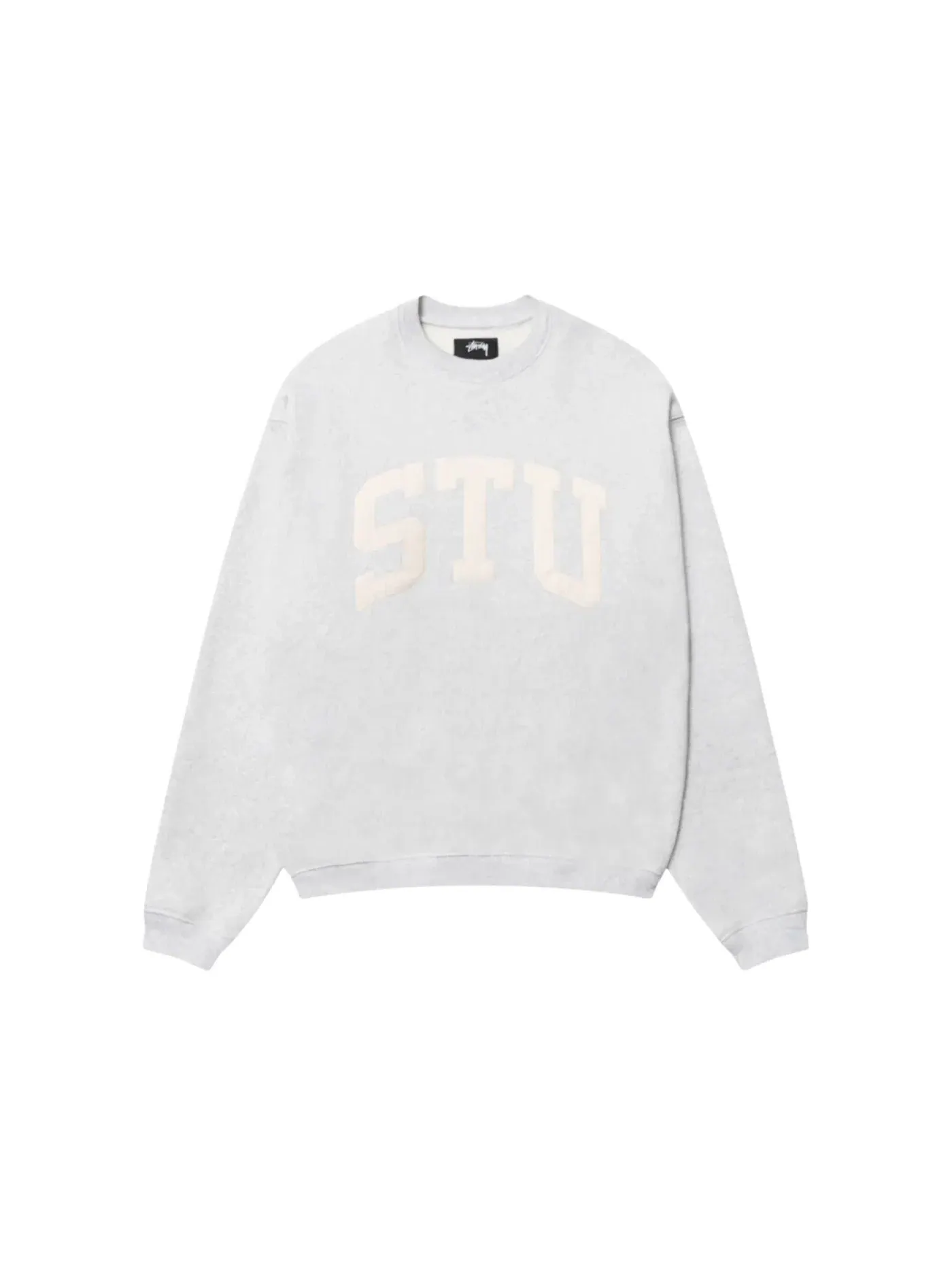 Мужской свитшот свободного кроя Stussy Crew — изображение 1 из 2, пепельный вереск