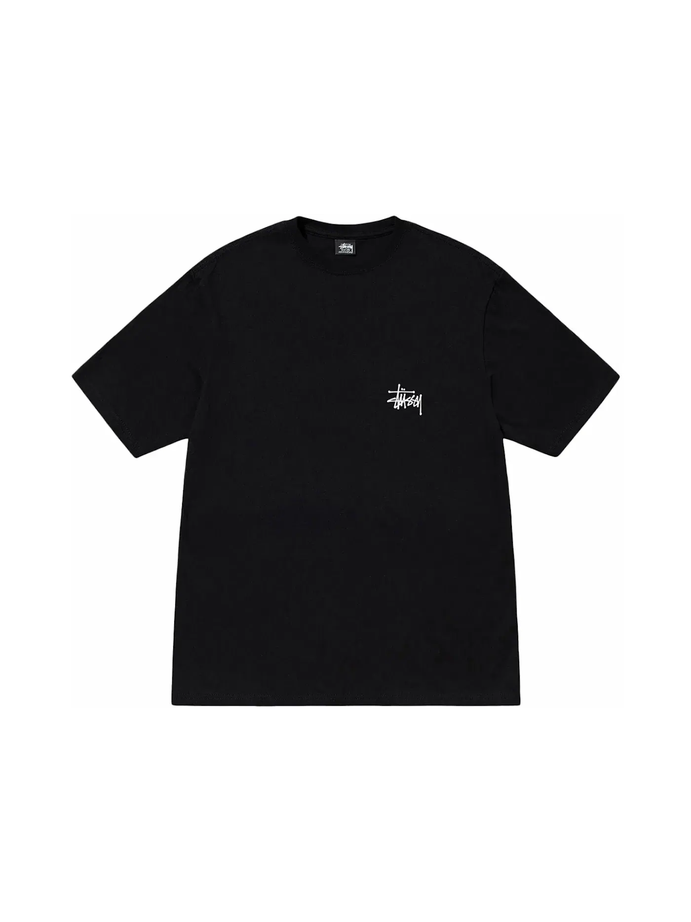 Мужская футболка с принтом Stussy Tee — изображение 2 из 2, черный