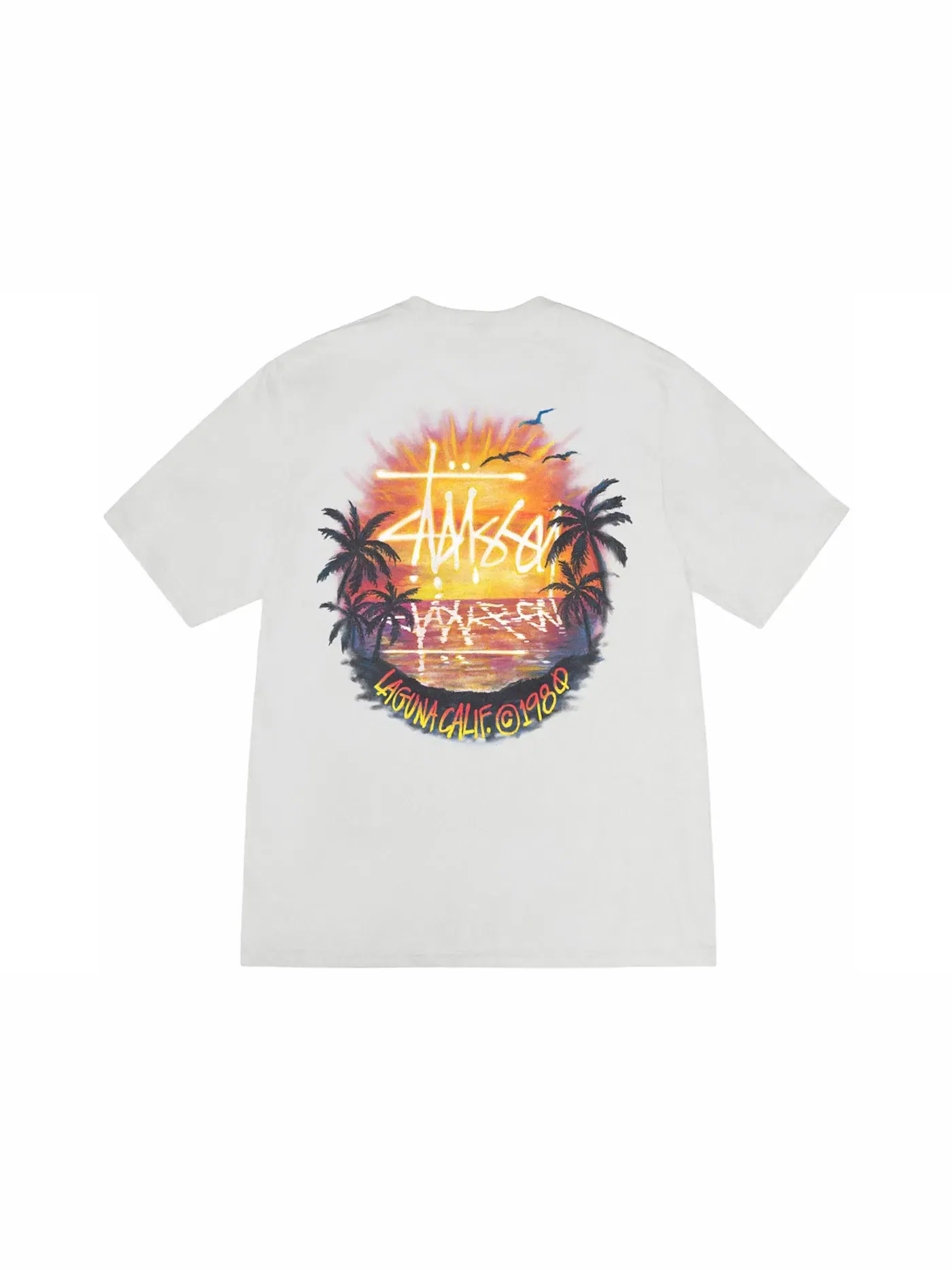 Мужская футболка с принтом Stussy Tee — изображение 1 из 2, туманный