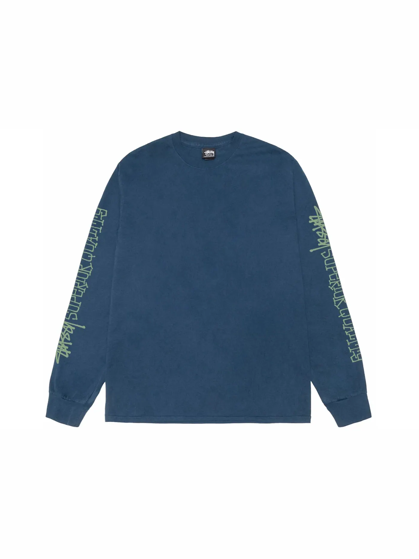 Мужская футболка с длинным рукавом Superior Quality Pigment Dyed L/S Tee Stussy — изображение 2 из 2, темно-синий