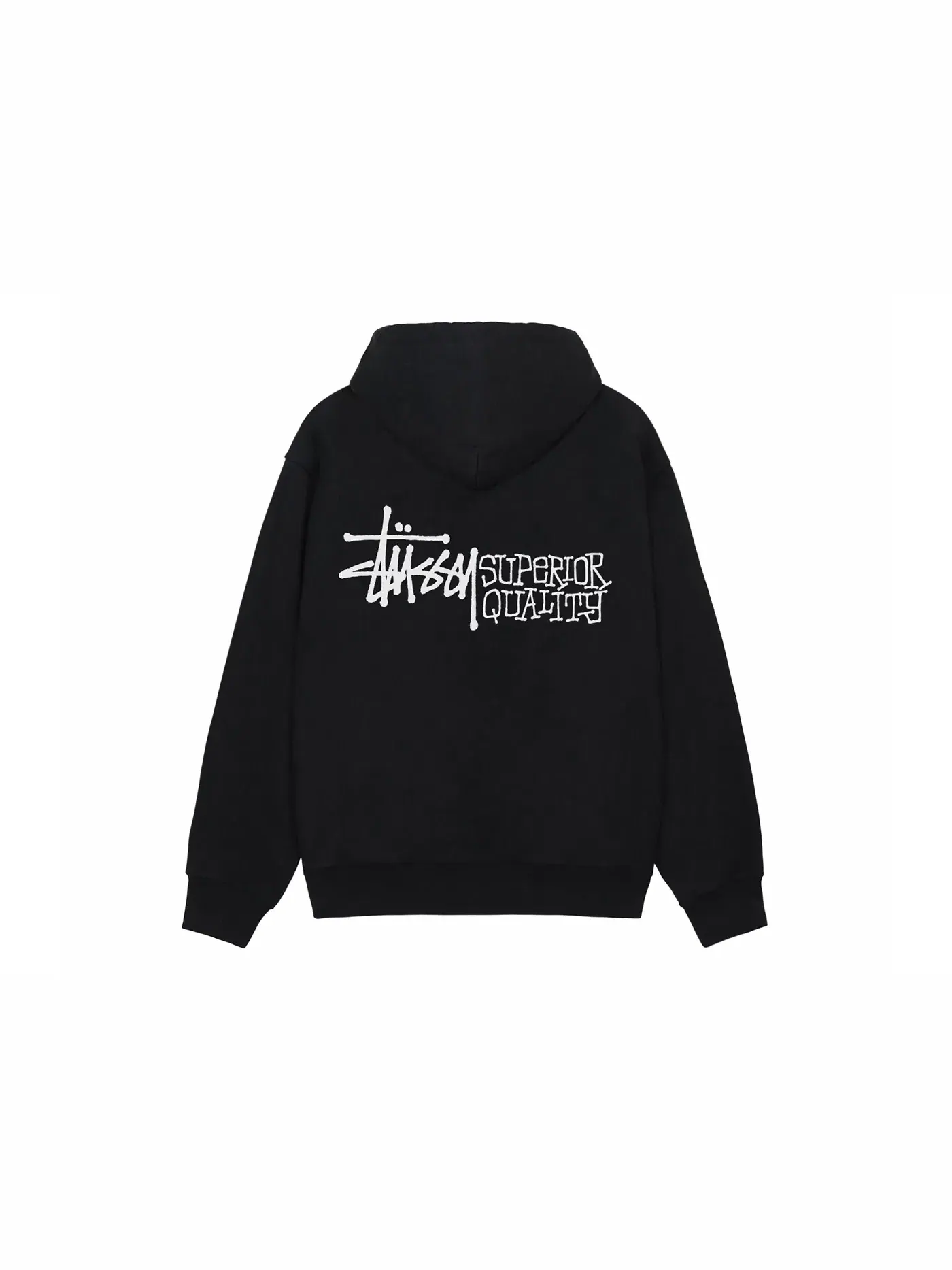 Мужская худи с zip-застежкой Superior Quality Stussy — изображение 1 из 2, черный
