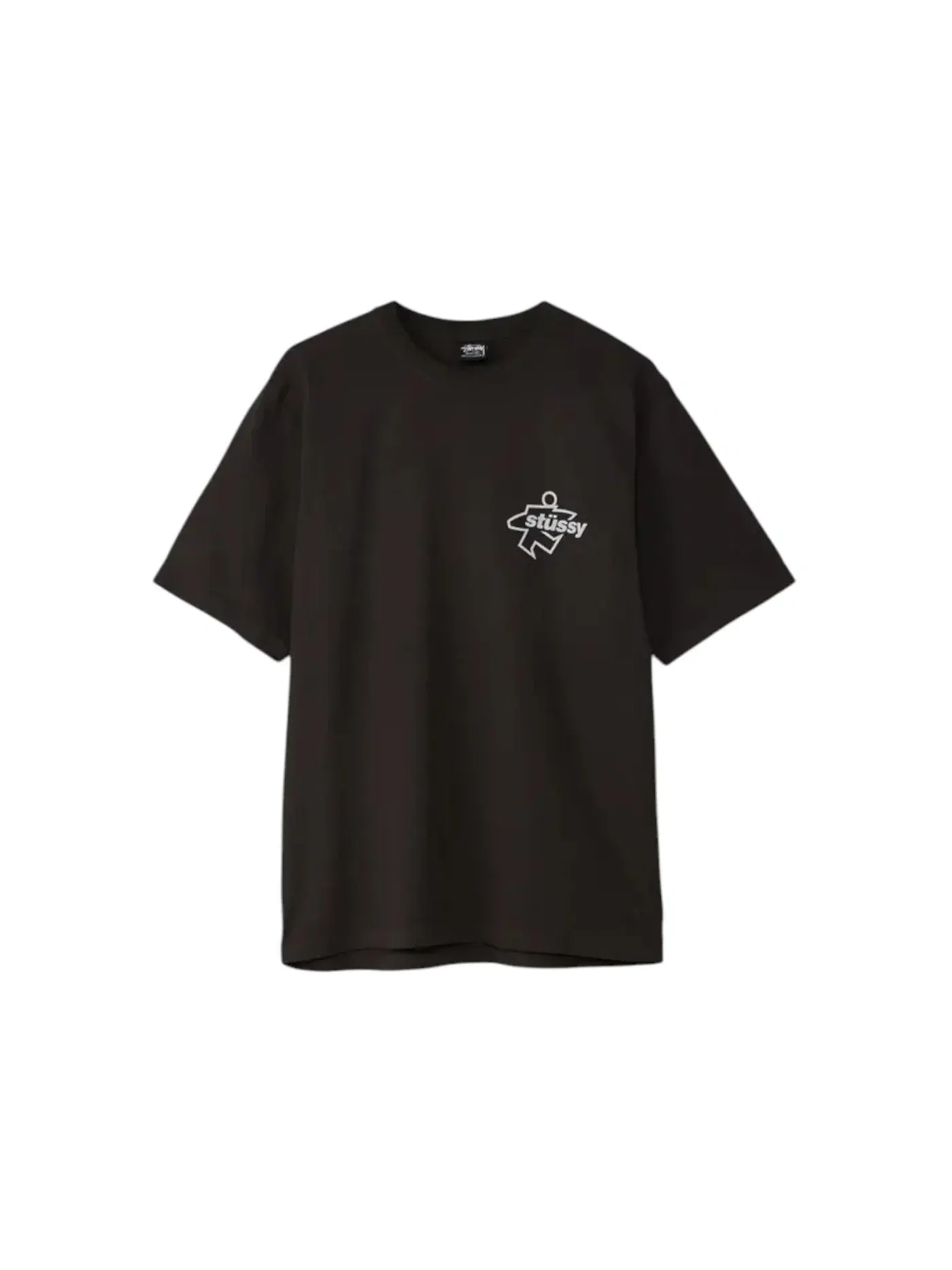 Мужская футболка с пигментным окрашиванием Tee Stussy — изображение 2 из 2, черный