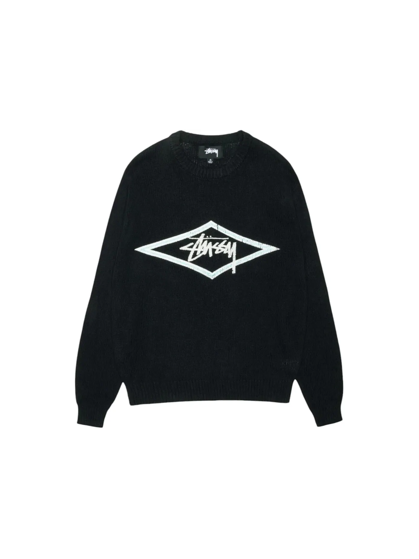 Мужской джемпер из футера Stussy Surf Team Sweater Stussy — изображение 1 из 2, черный