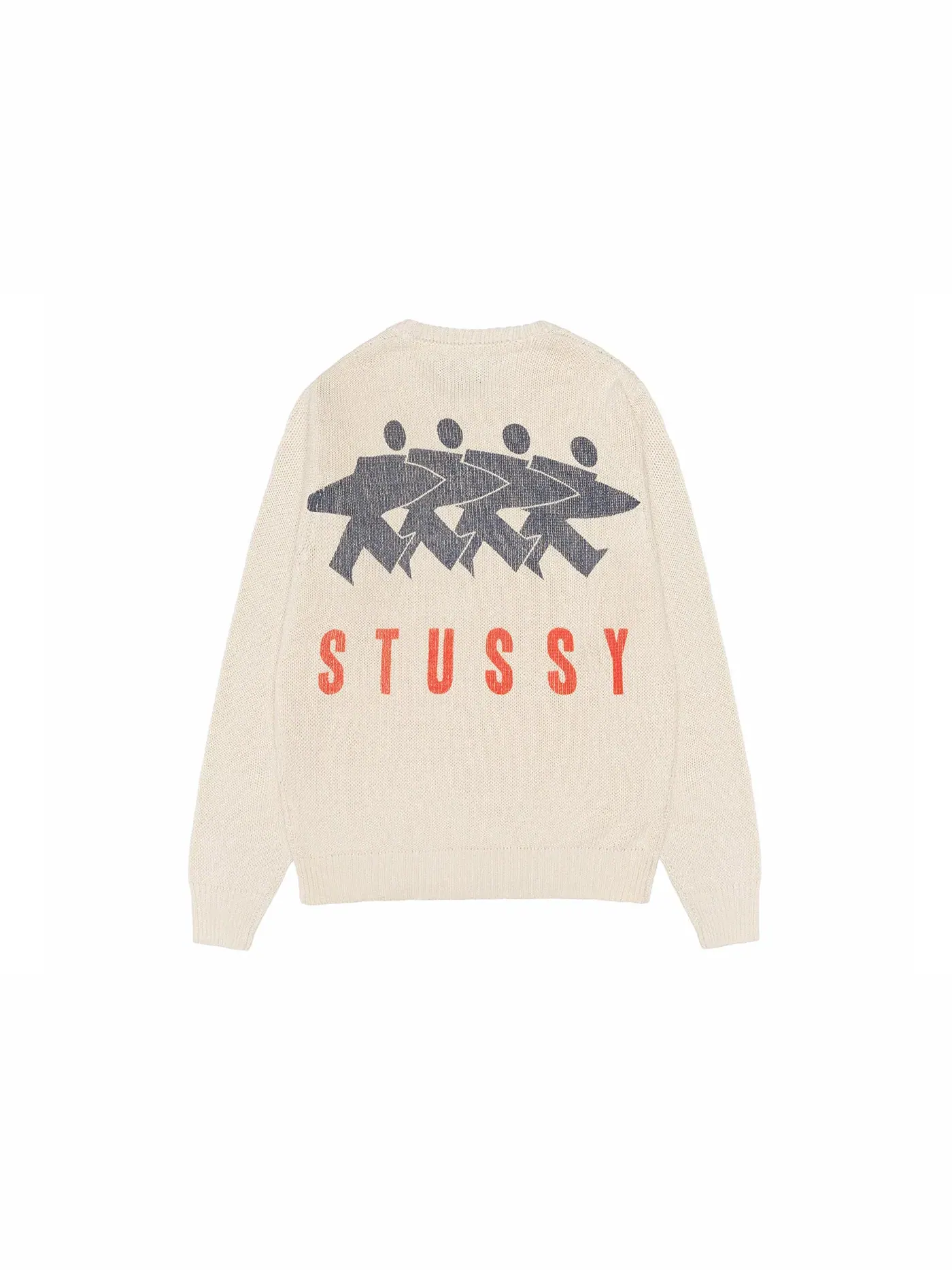 Мужской свитшот хлопковый Crew Stussy — изображение 1 из 2, белый