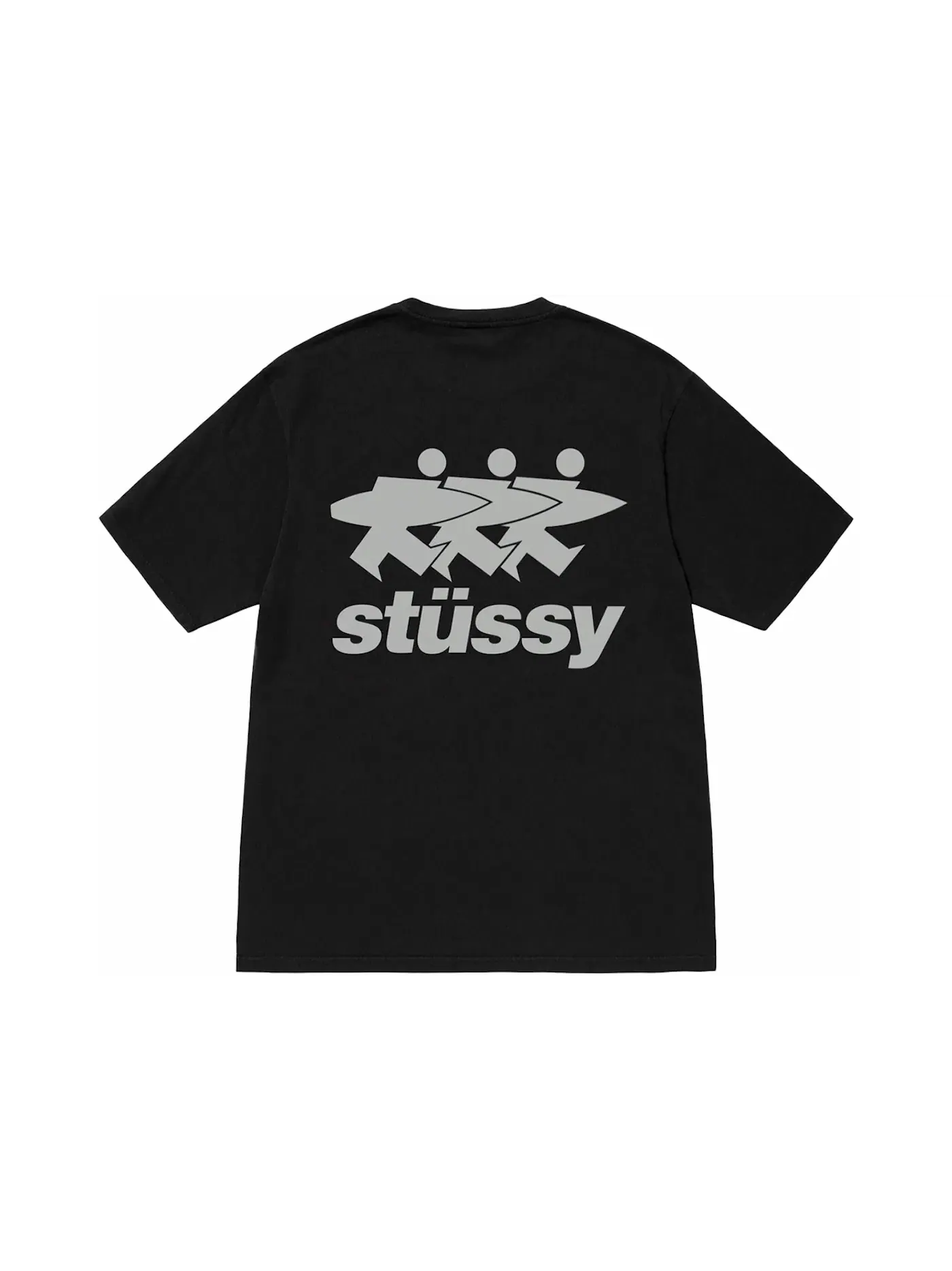 Мужская футболка с принтом Surfwalk Stussy — изображение 1 из 2, черный