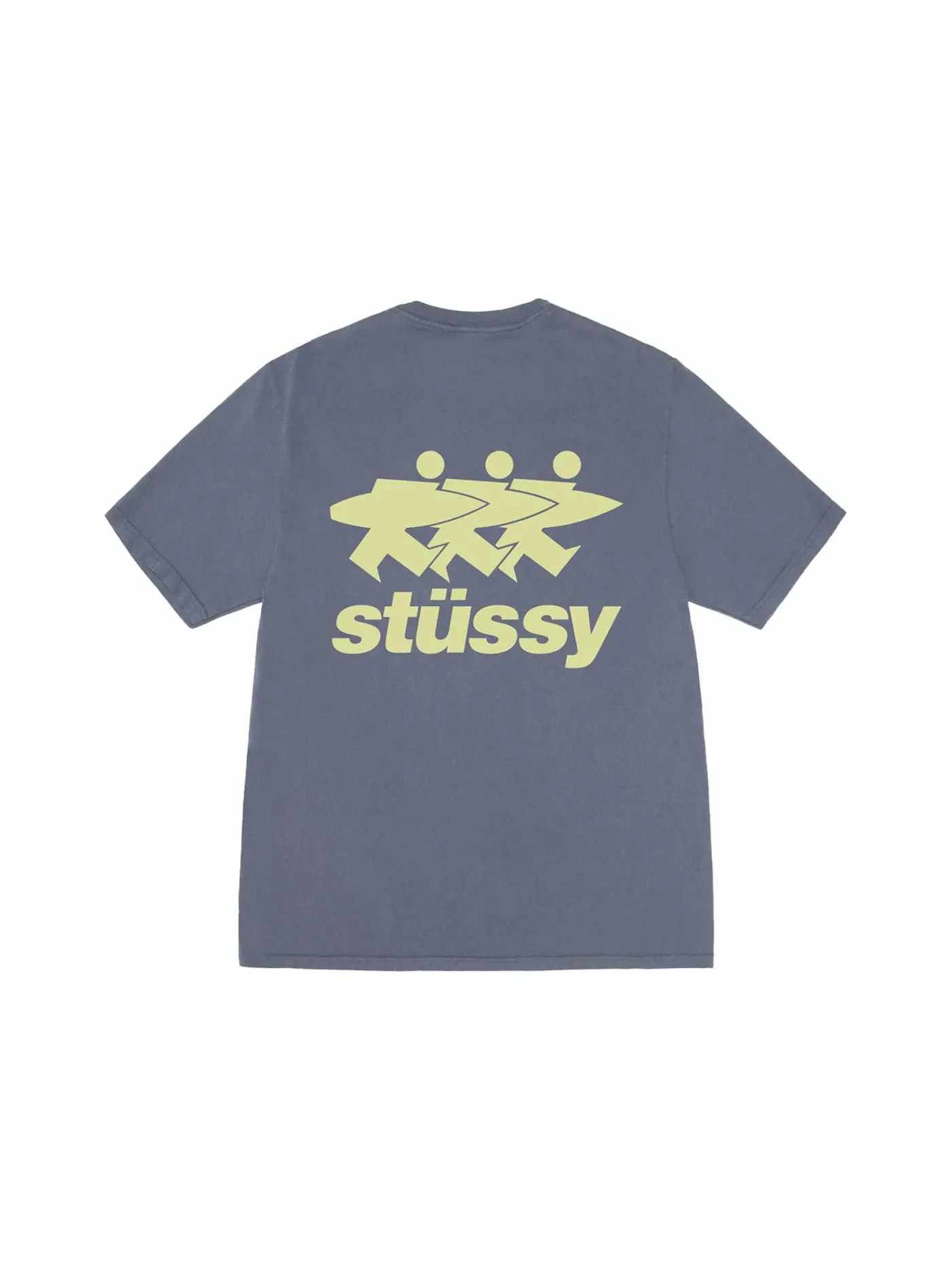 Мужская футболка с пигментным окрашиванием Surfwalk Stussy — изображение 1 из 2, синий