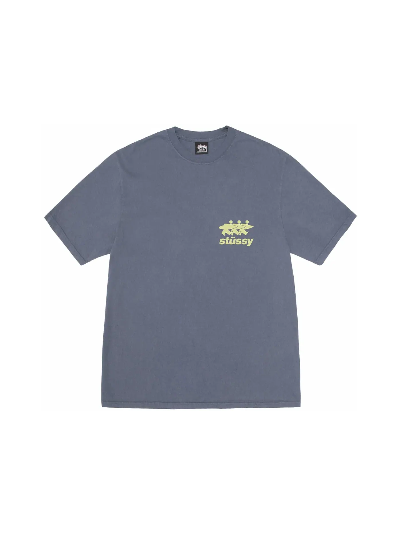 Мужская футболка с пигментным окрашиванием Surfwalk Stussy — изображение 2 из 2, синий