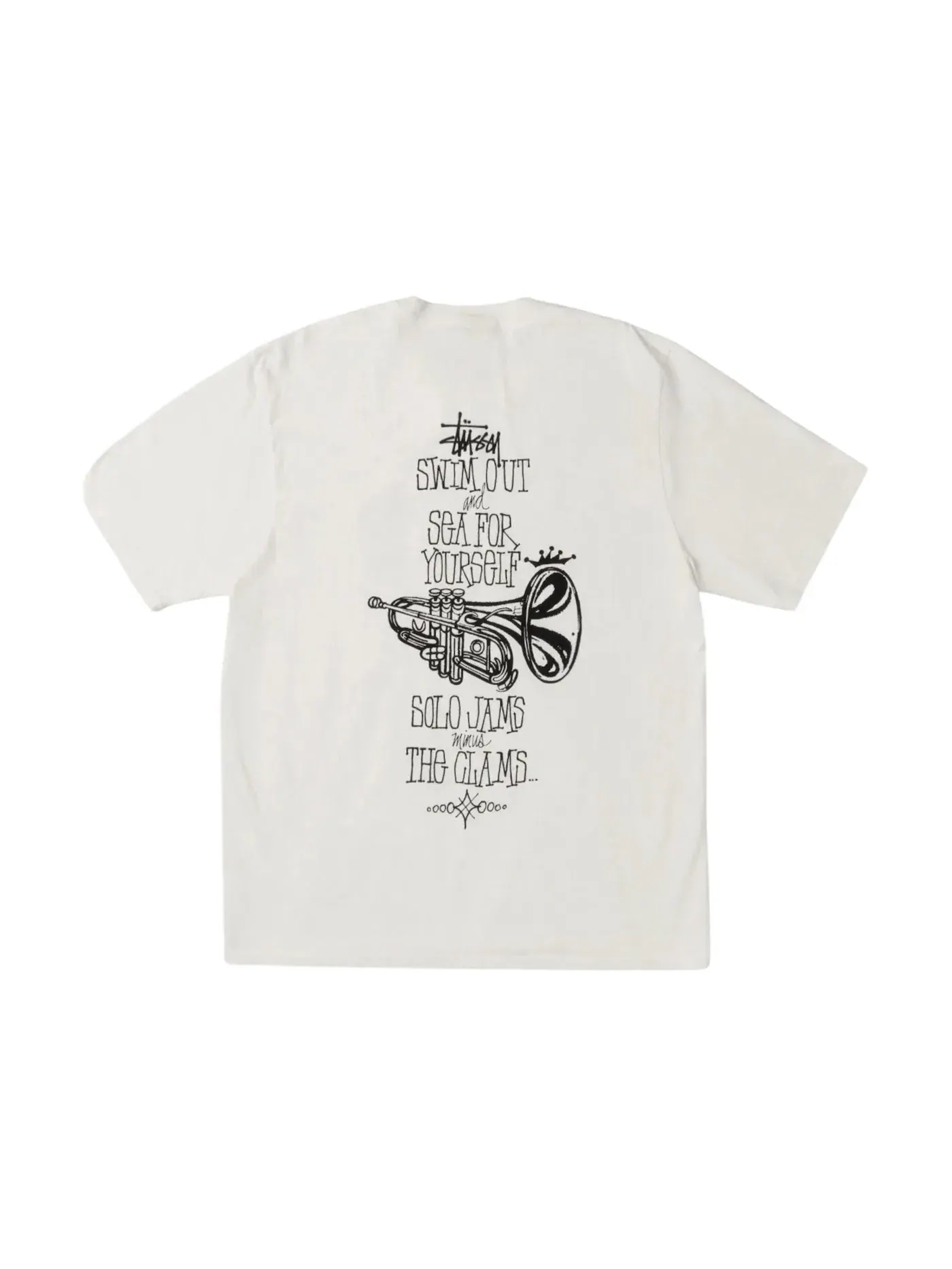 Мужская футболка с пигментным окрашиванием Tee Stussy — изображение 2 из 2, прозрачный