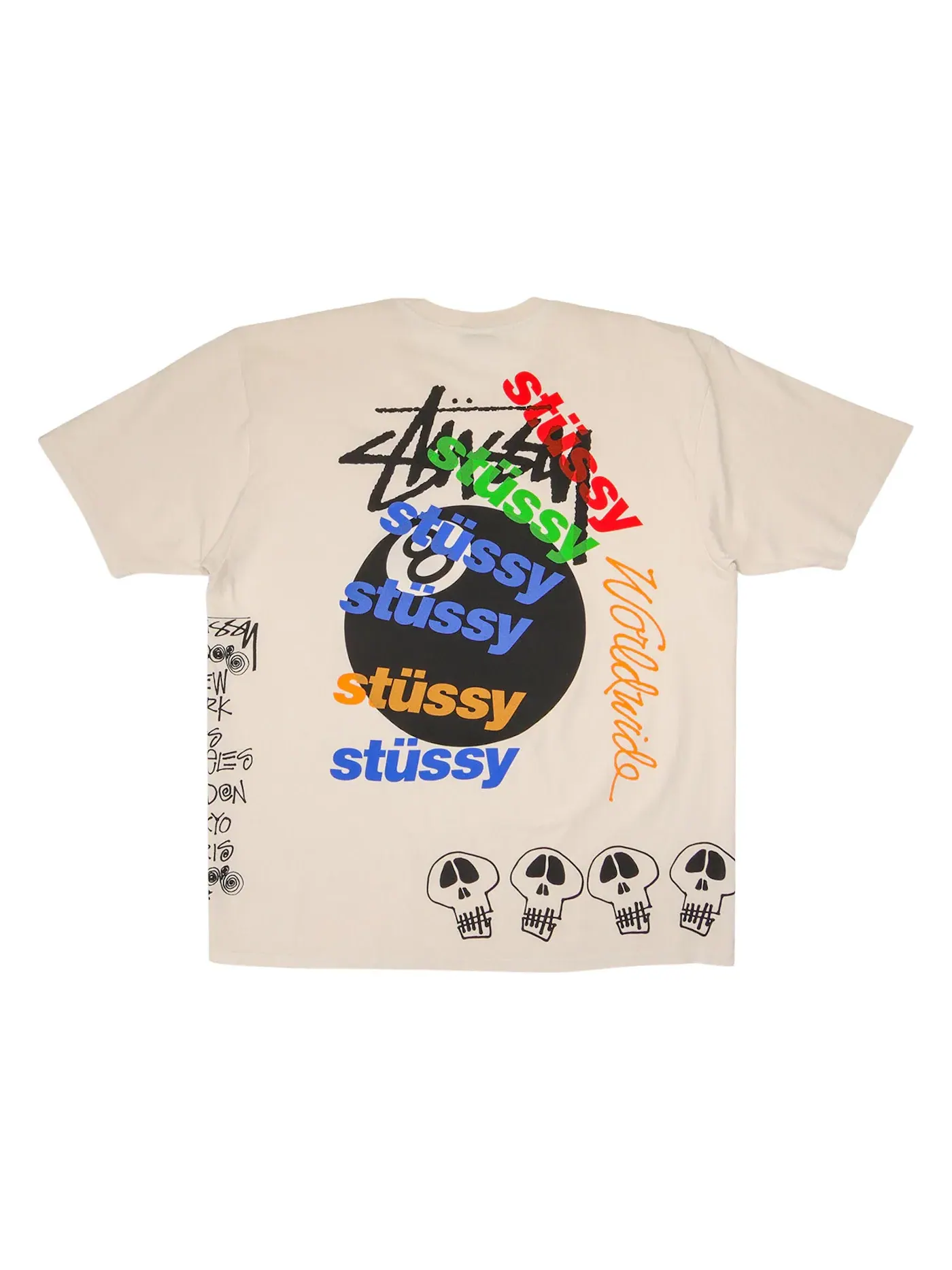 Детская футболка с эффектом выцветания Tee Stussy — изображение 1 из 2, прозрачный