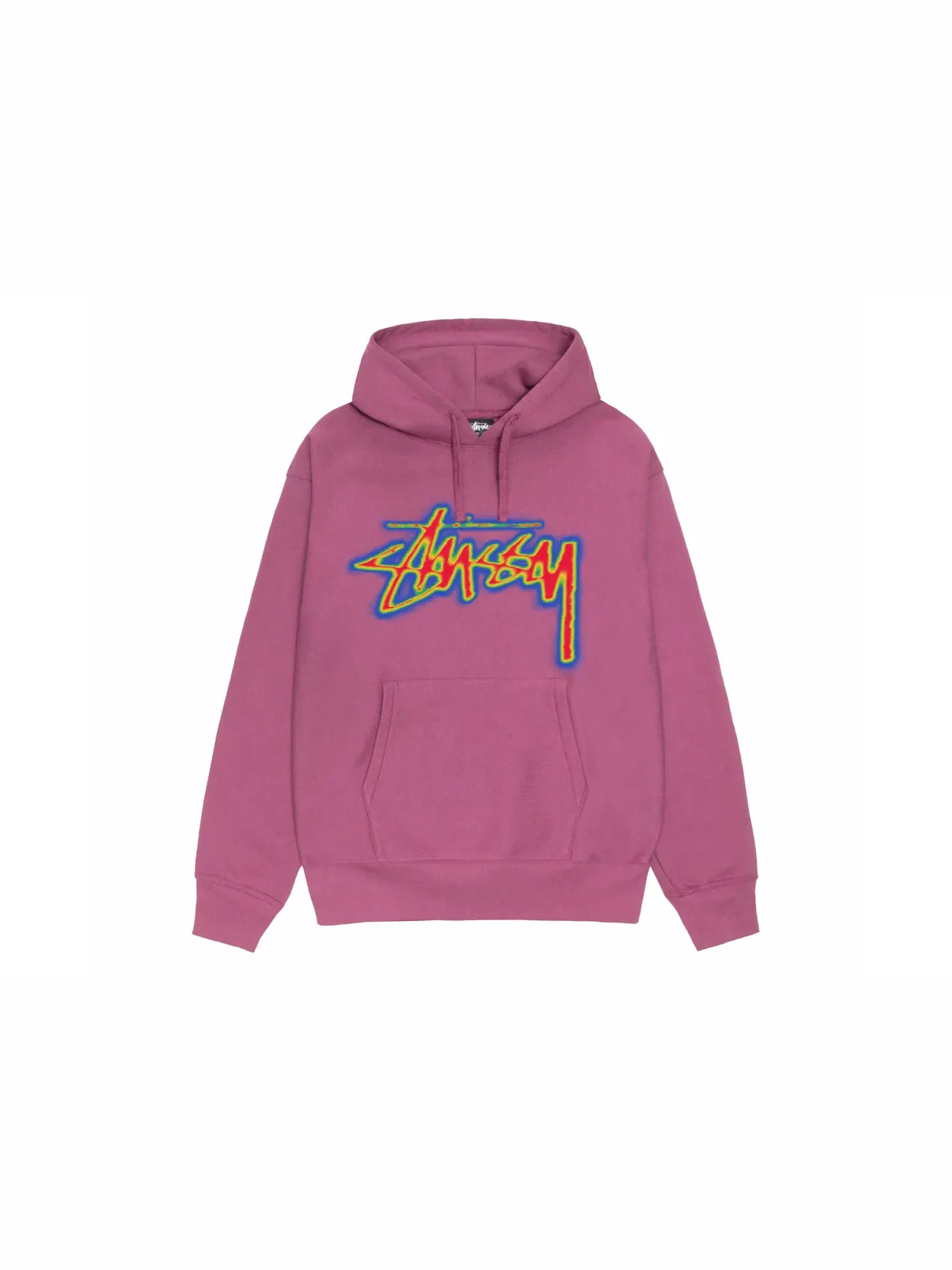 Мужская худи с начесом Stussy Hoodie — изображение 1 из 2, фиолетовый