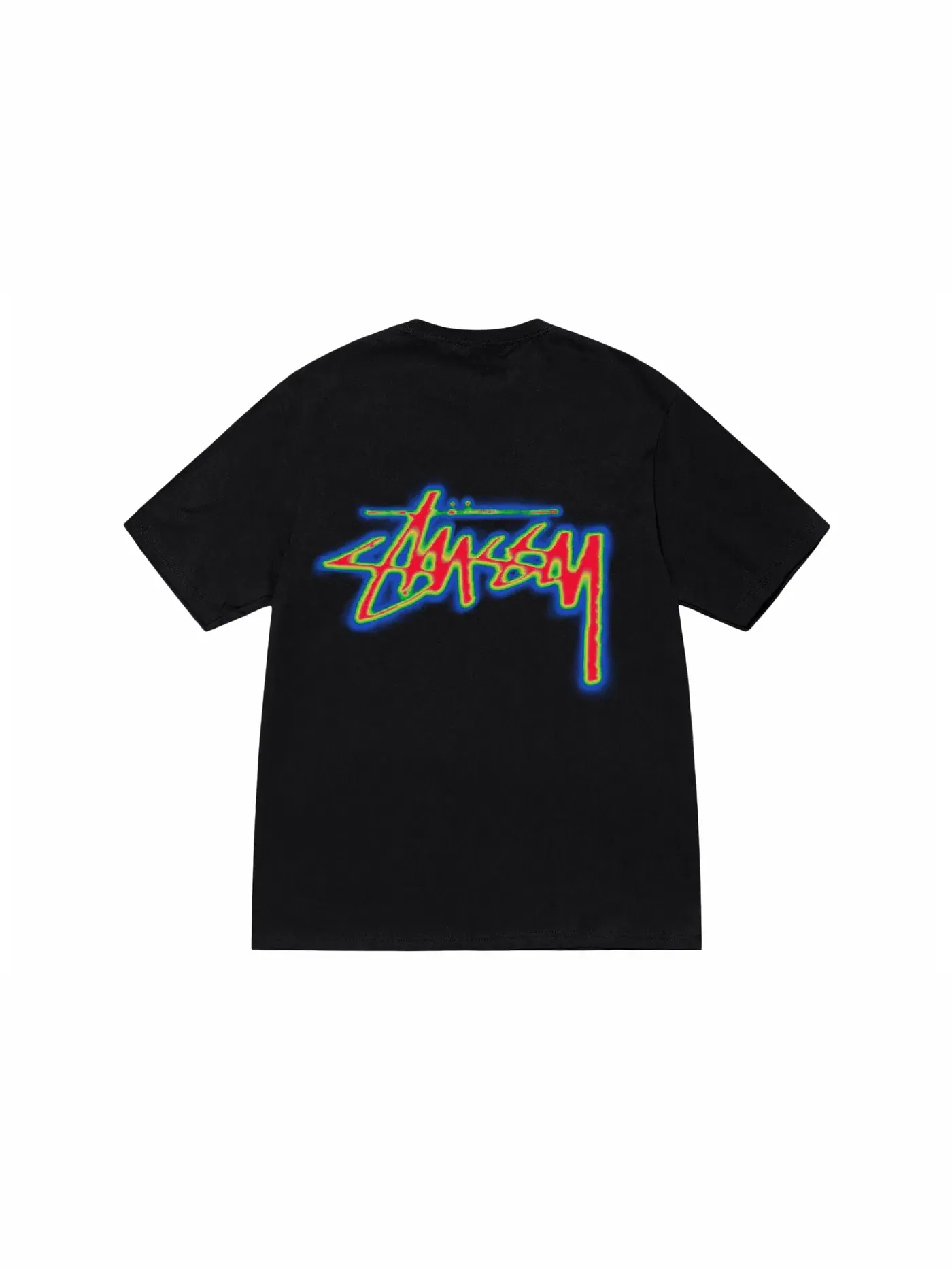 Мужская футболка с принтом Stussy Thermal Stock Tee — изображение 2 из 2, черный