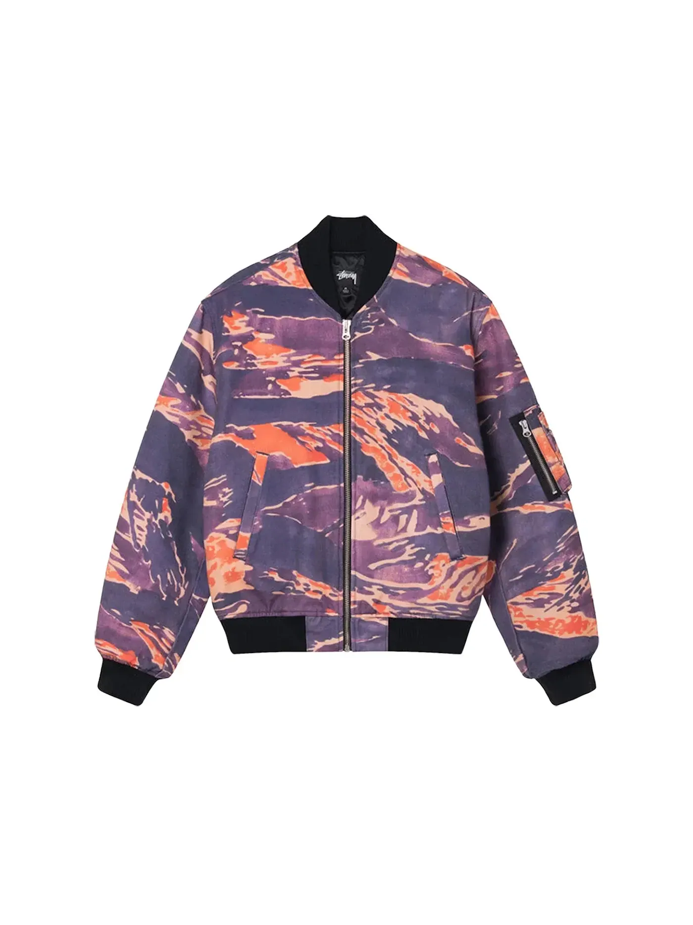 Мужская куртка-бомбер из канваса Tigris Stussy — изображение 1 из 2, фиолетовый