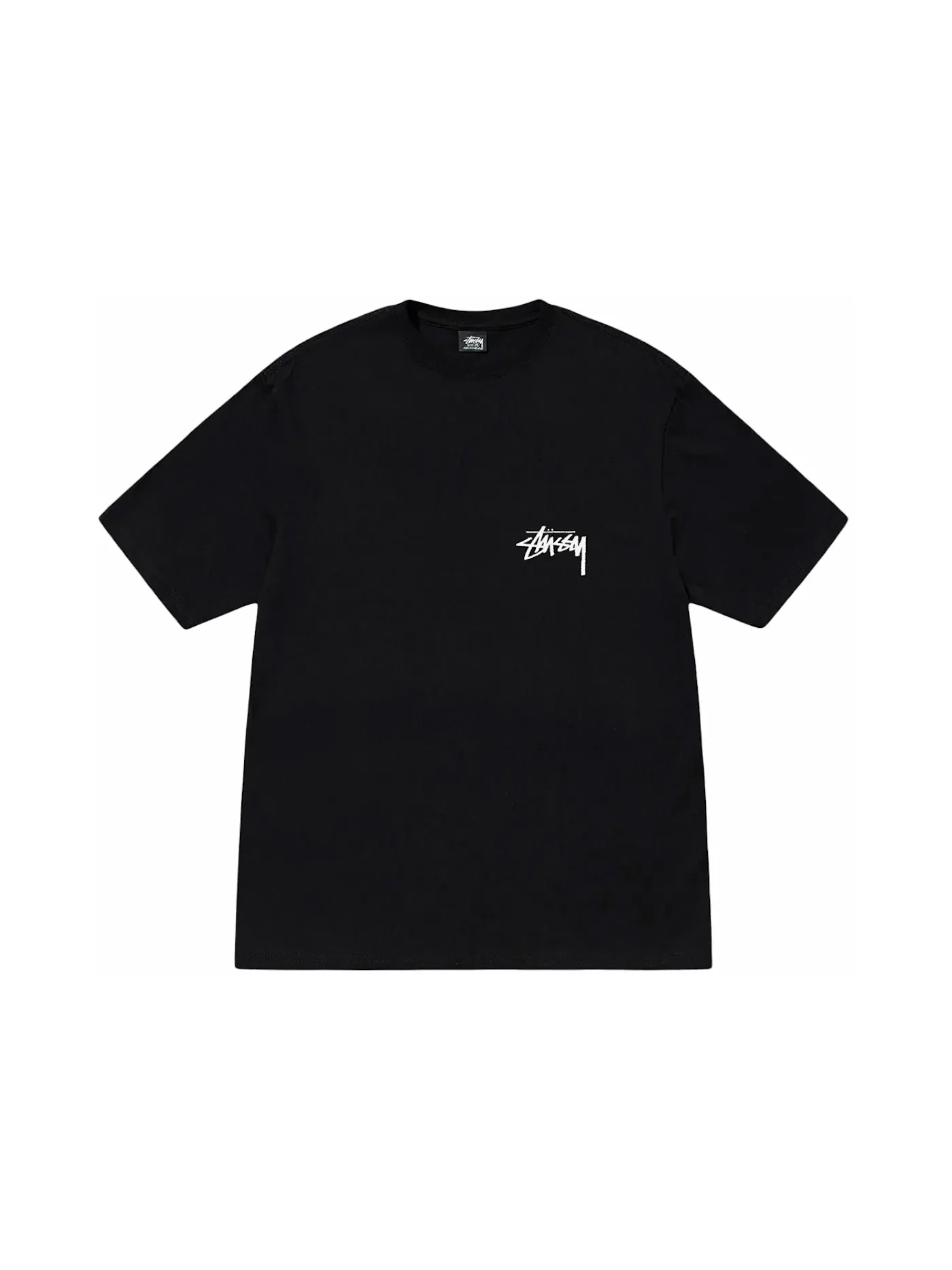 Мужская футболка с принтом Tee Stussy — изображение 2 из 2, черный