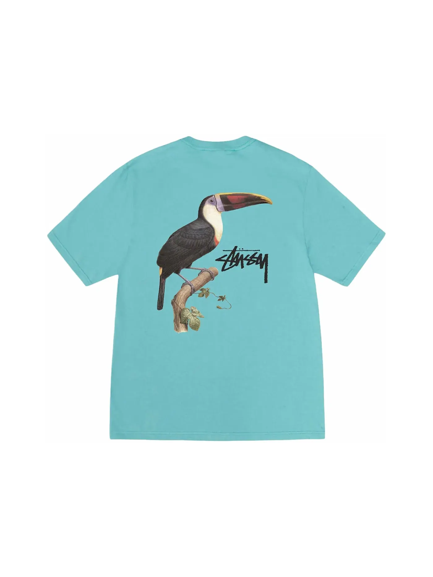 Мужская футболка с принтом Toucan Tee Stussy — изображение 1 из 2, океанский