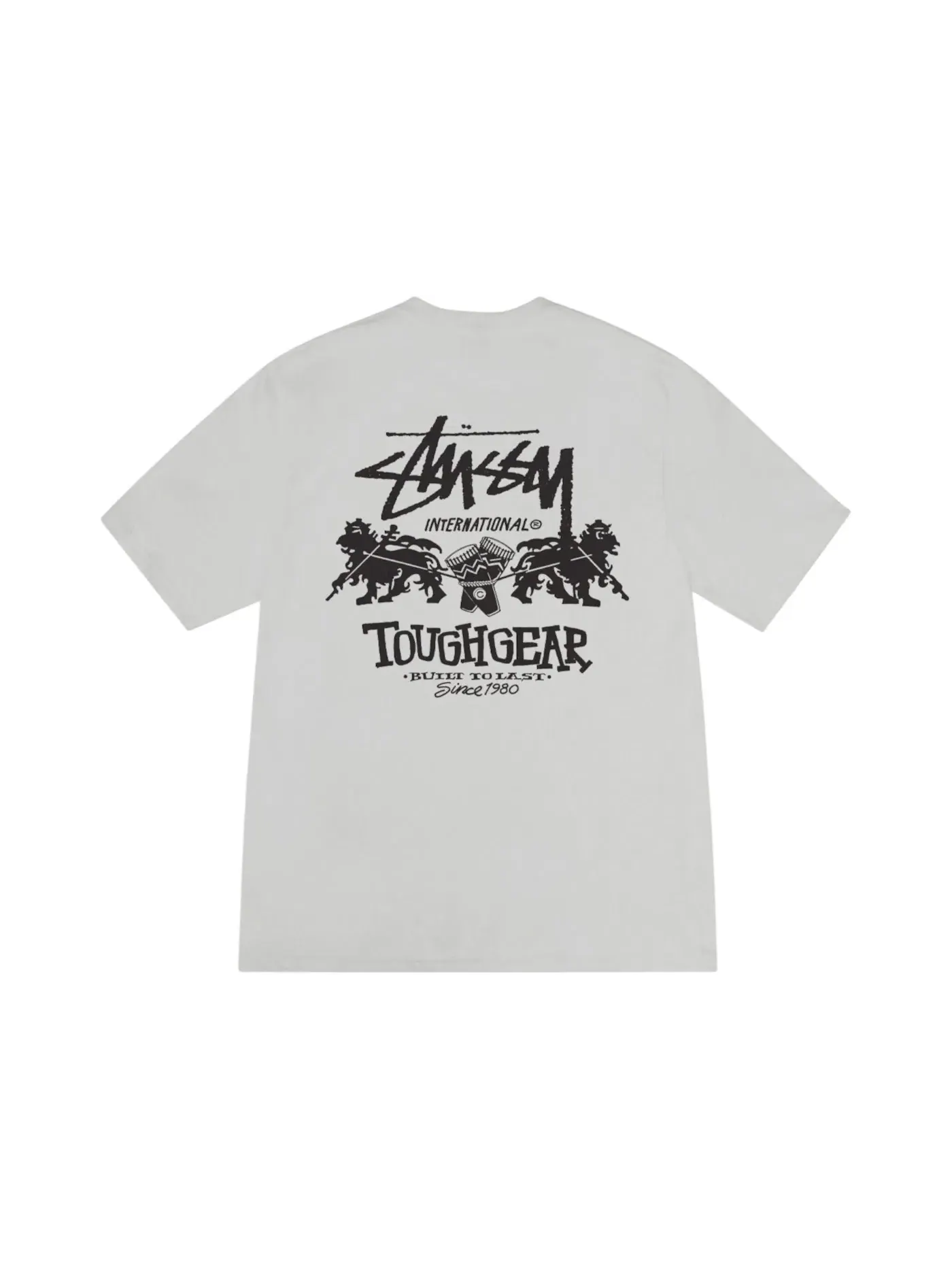 Мужская футболка с принтом Tough Gear International Tee Stussy — изображение 1 из 2, туманный