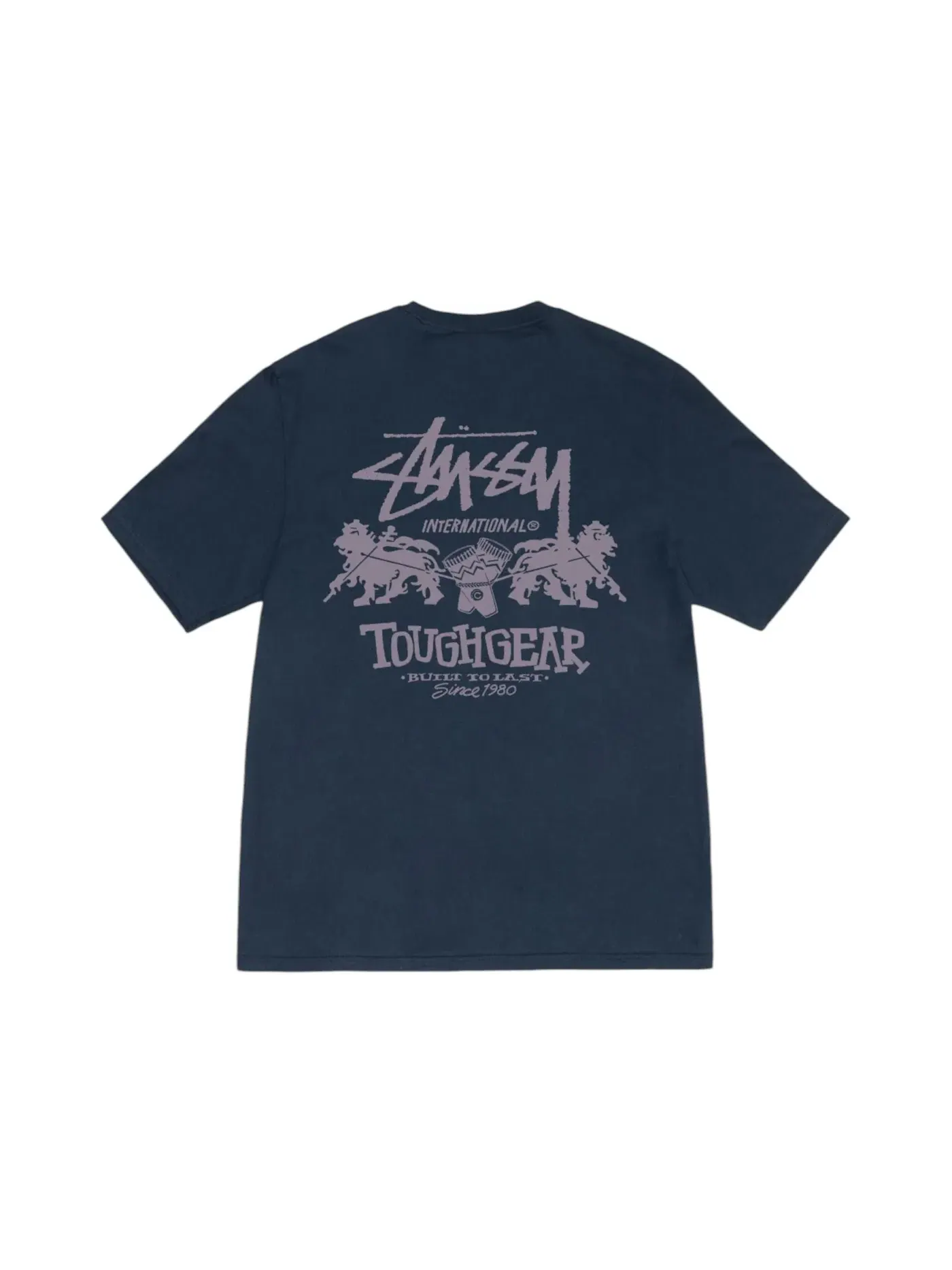 Мужская футболка с принтом Stussy Tee — изображение 1 из 2, темно-синий
