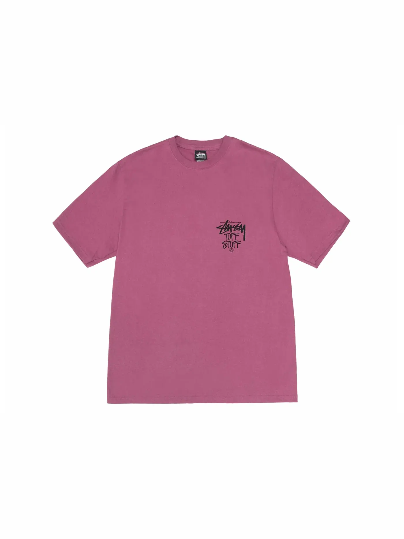 Мужская футболка с принтом Stussy Tee — изображение 2 из 2, фиолетовый