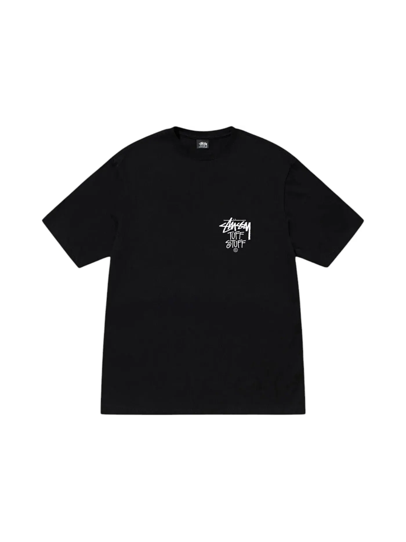 Мужская футболка с принтом Tuff Stuff Tee Stussy — изображение 2 из 2, черный