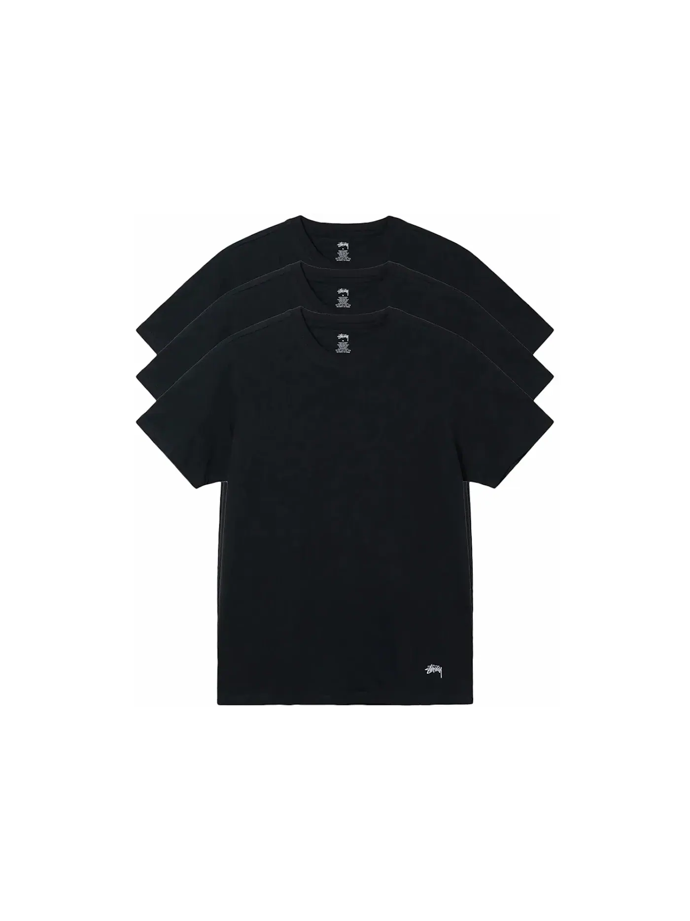 Мужской комплект футболок с коротким рукавом Stussy — изображение 1 из 2, черный