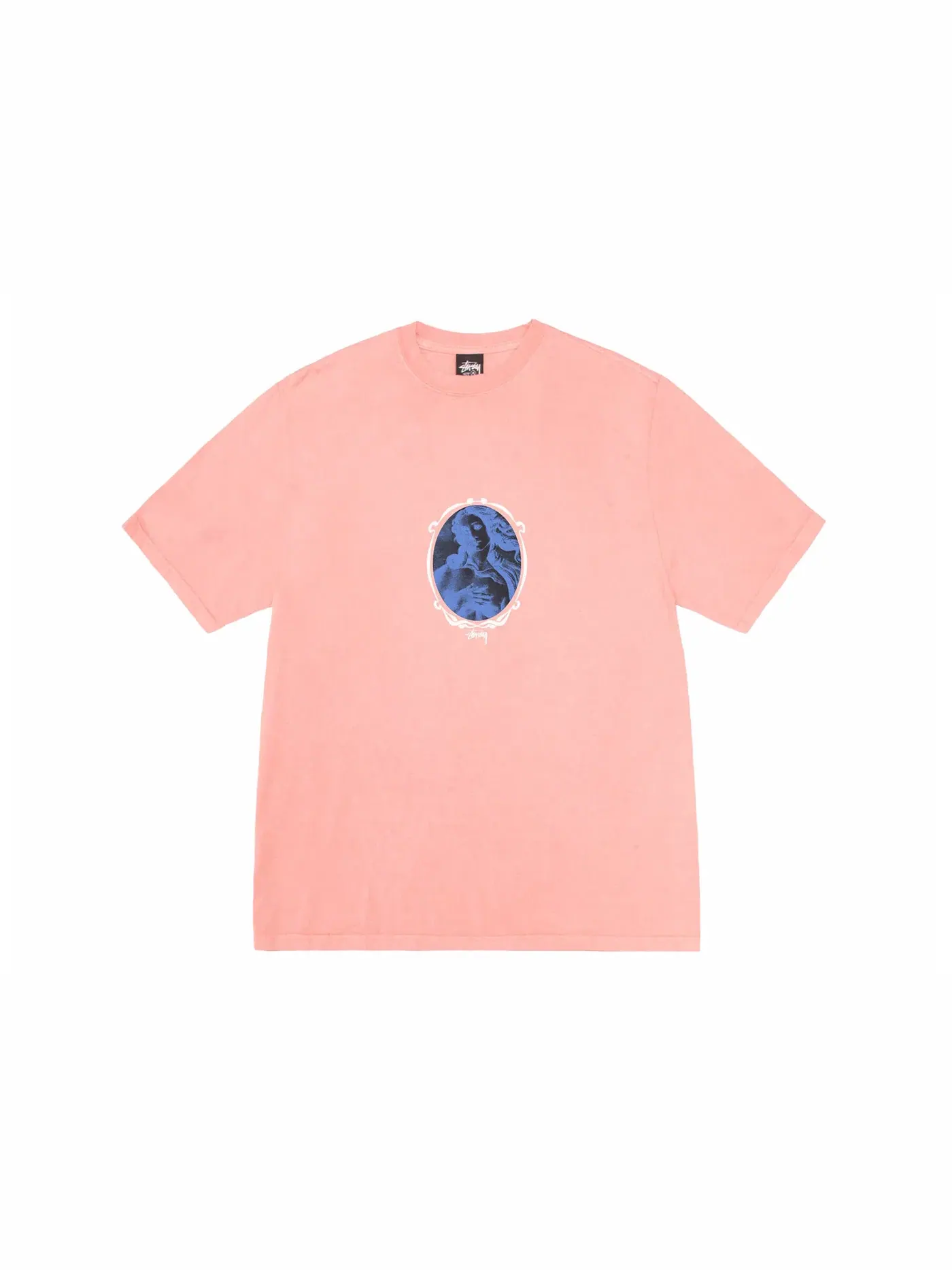 Мужская футболка с пигментным окрашиванием Stussy Tee — изображение 1 из 2, коралл