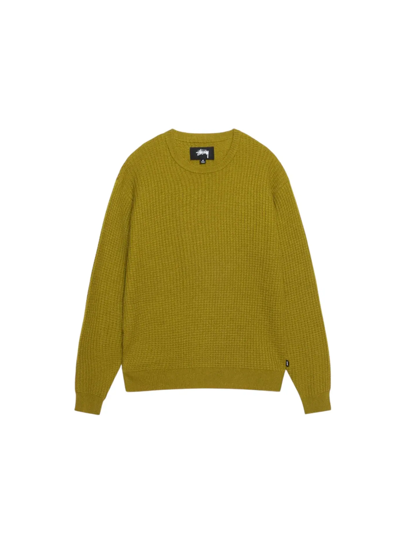 Мужской свитер с вафельным переплетением Stussy Crew — изображение 1 из 2, мох