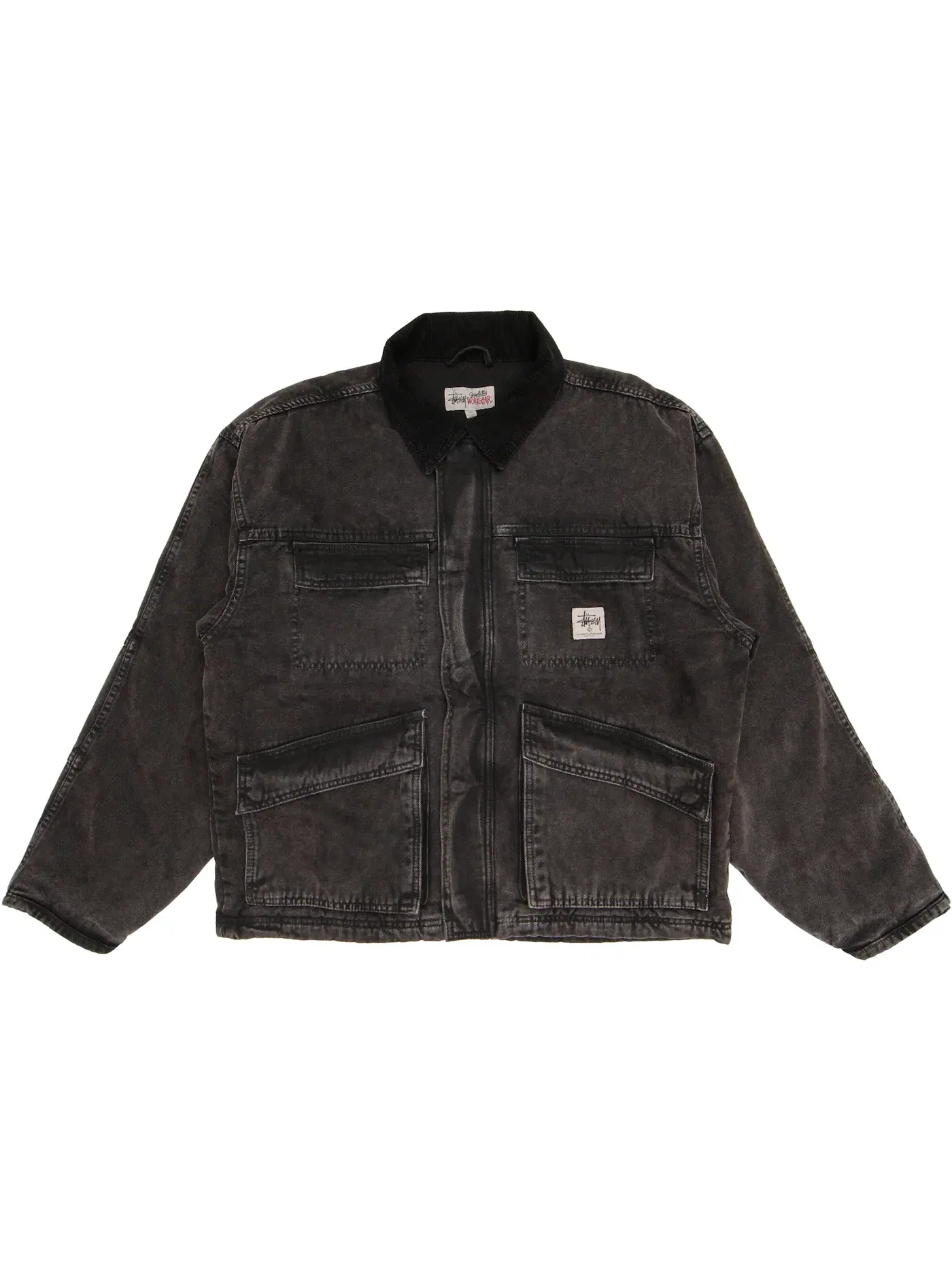 Мужская куртка из канваса Stussy Jacket — изображение 1 из 2, черный