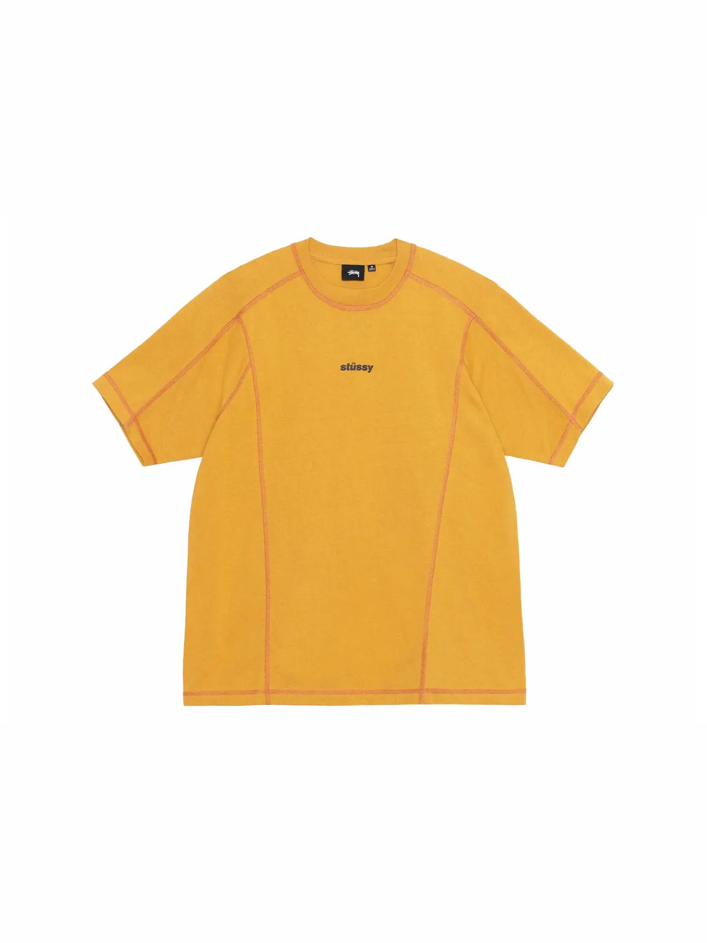 Мужской свитшот хлопковый Crew Stussy — изображение 1 из 2, желтый