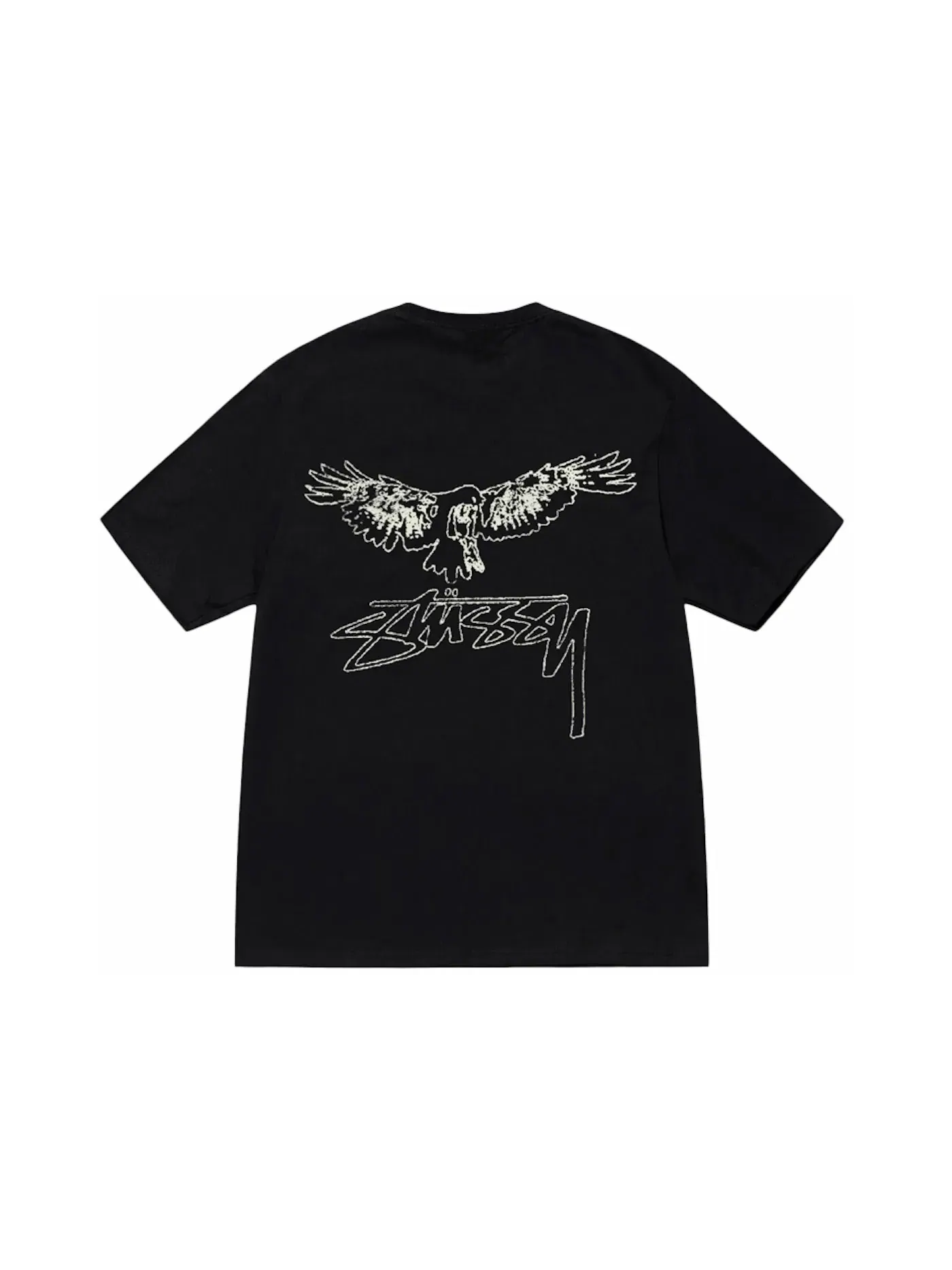 Мужская футболка с принтом Stussy Tee — изображение 1 из 2, черный