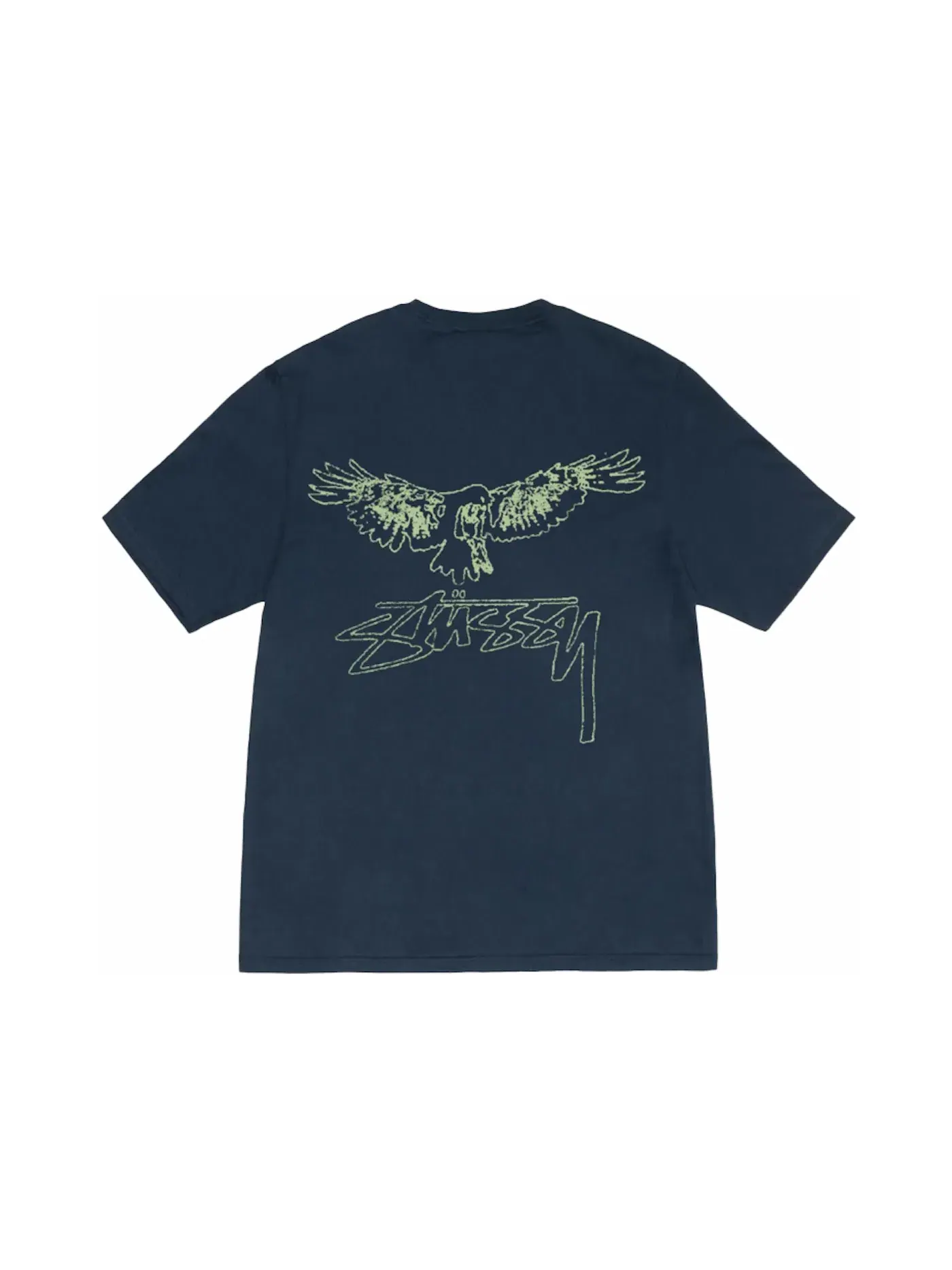 Мужская футболка с принтом Wingspan Tee Stussy — изображение 1 из 2, темно-синий