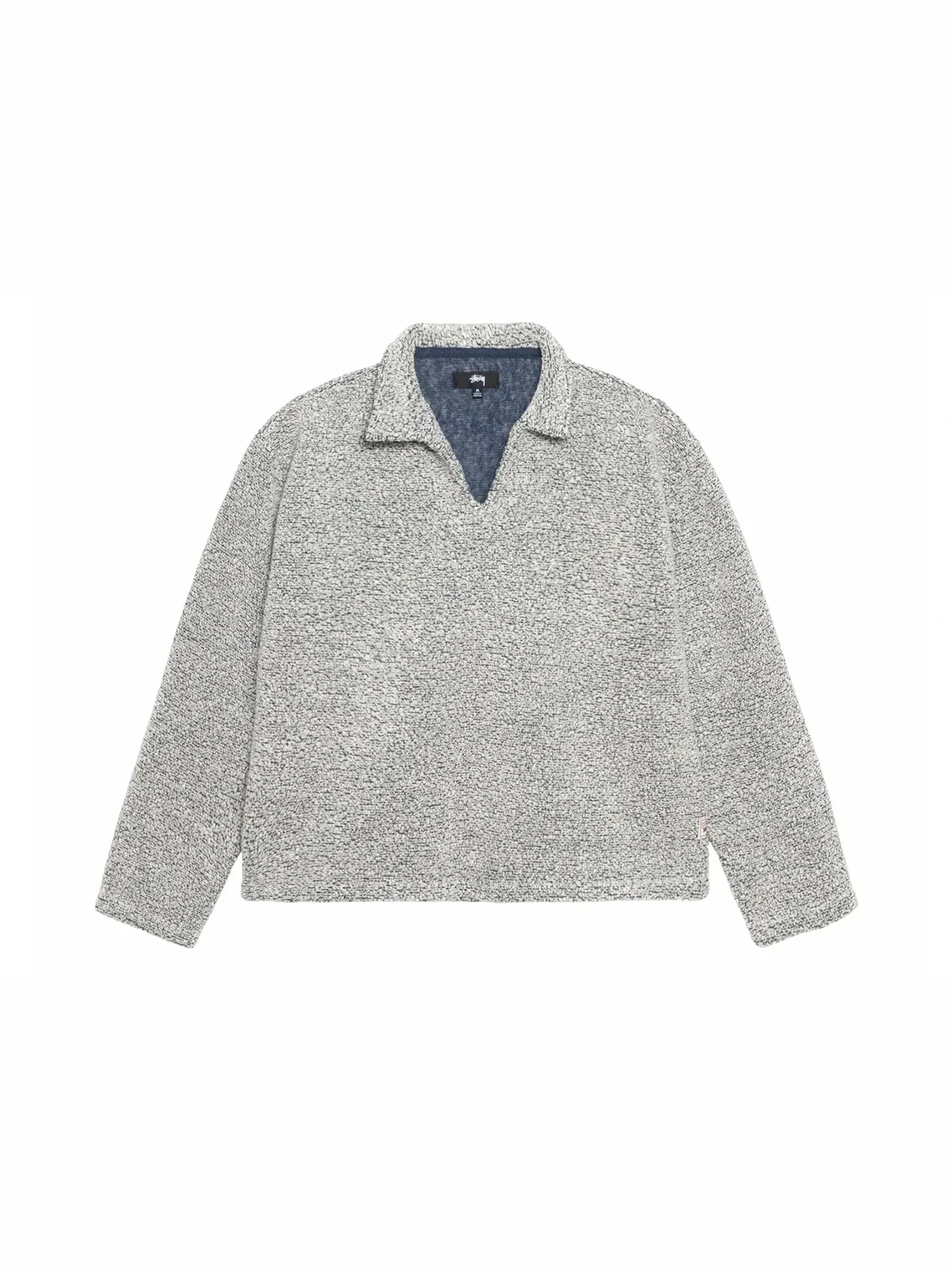 Мужской свитер-полувер с начесом Stussy Pullover — изображение 1 из 2, облачный