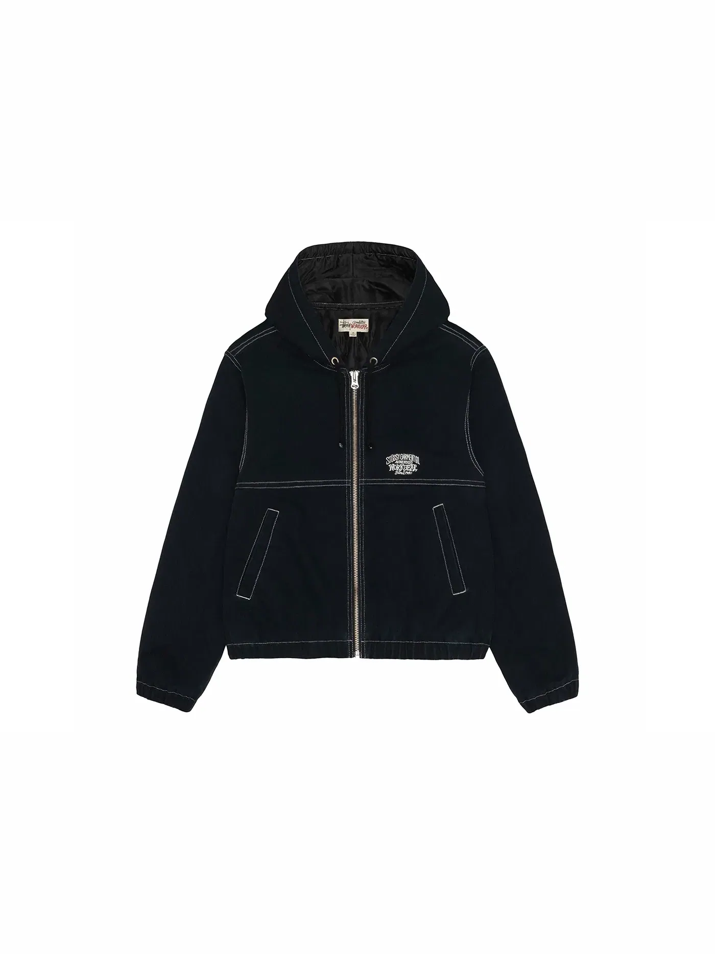 Мужская куртка с контрастной строчкой Jacket Stussy — изображение 1 из 1, черный