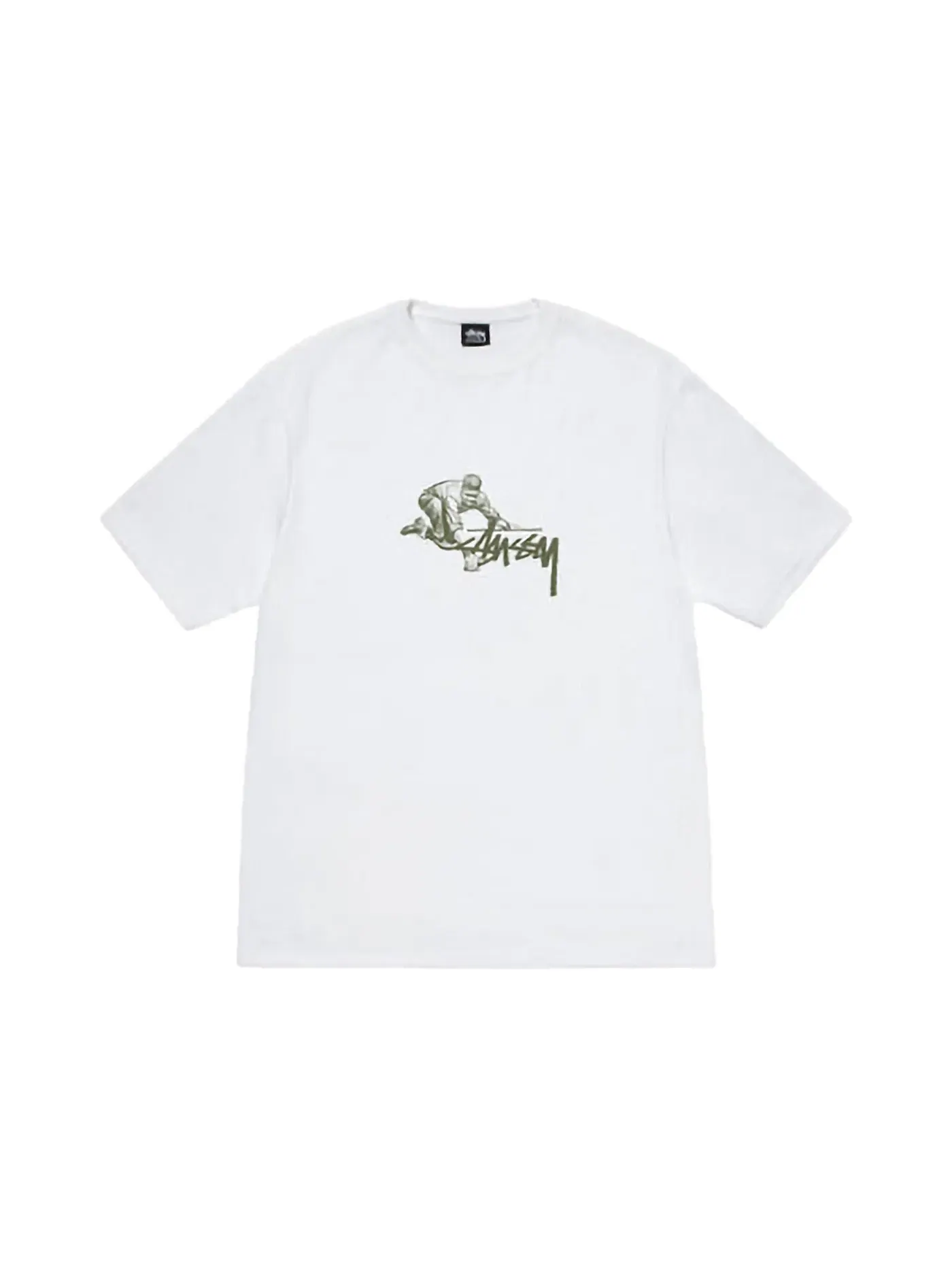 Мужская футболка с принтом Stussy Tee — изображение 1 из 2, белый