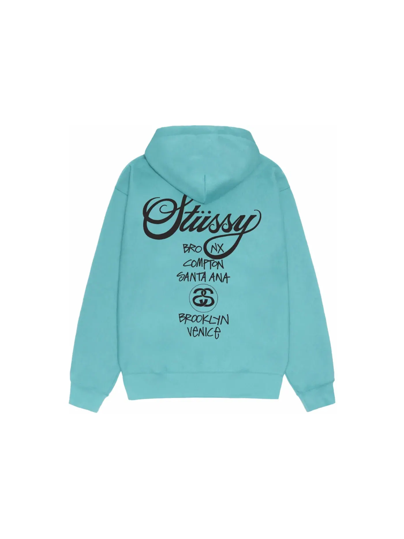 Мужская худи Stussy World Tour — изображение 1 из 2, океанский