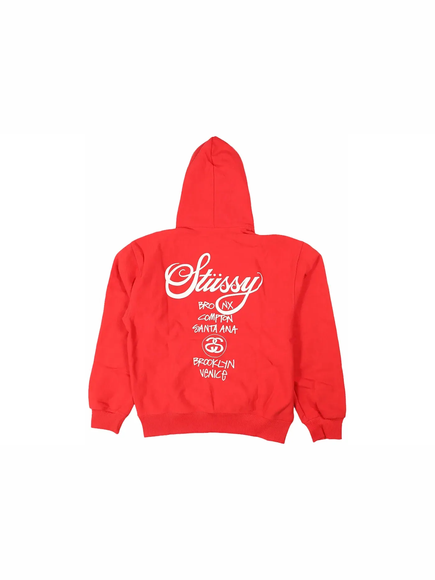 Мужская худи Stussy World Tour Hoodie — изображение 2 из 2, красный